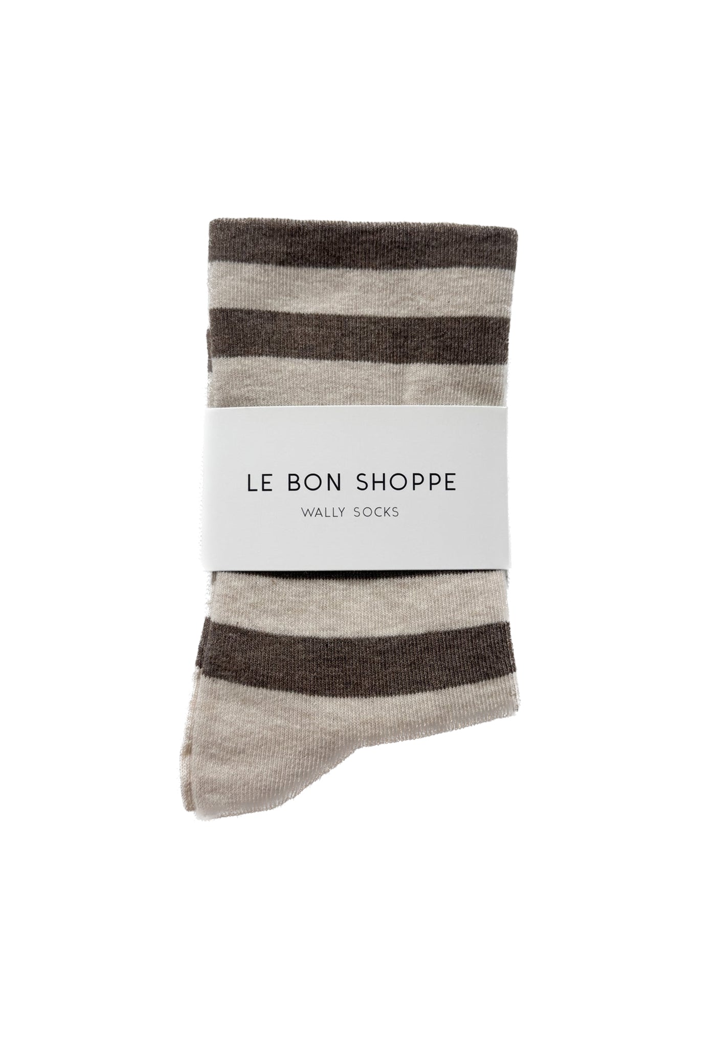 Wally Socks - Wide/Brown Stripe