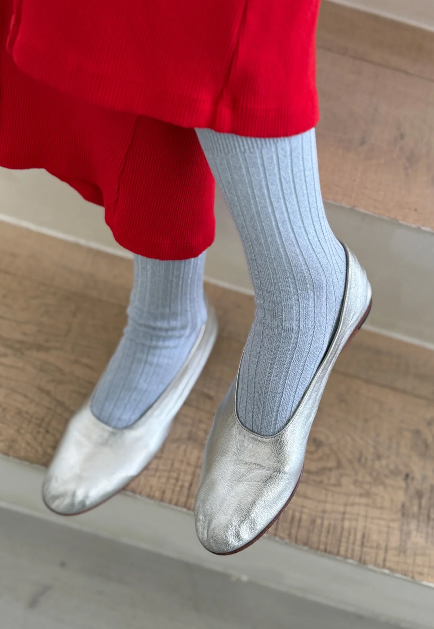 Her Socks - Lurex Morning Mist