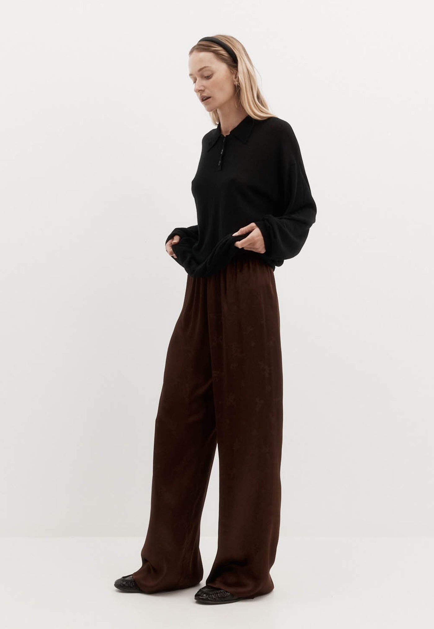 Long Sleeve Orwell Polo - Black