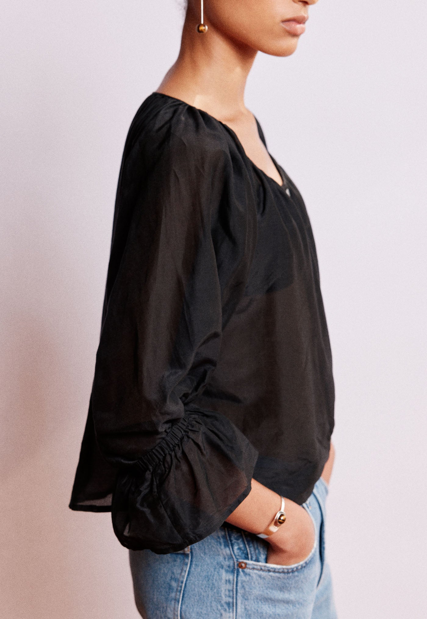 House Bon Blouse - Black Liberty