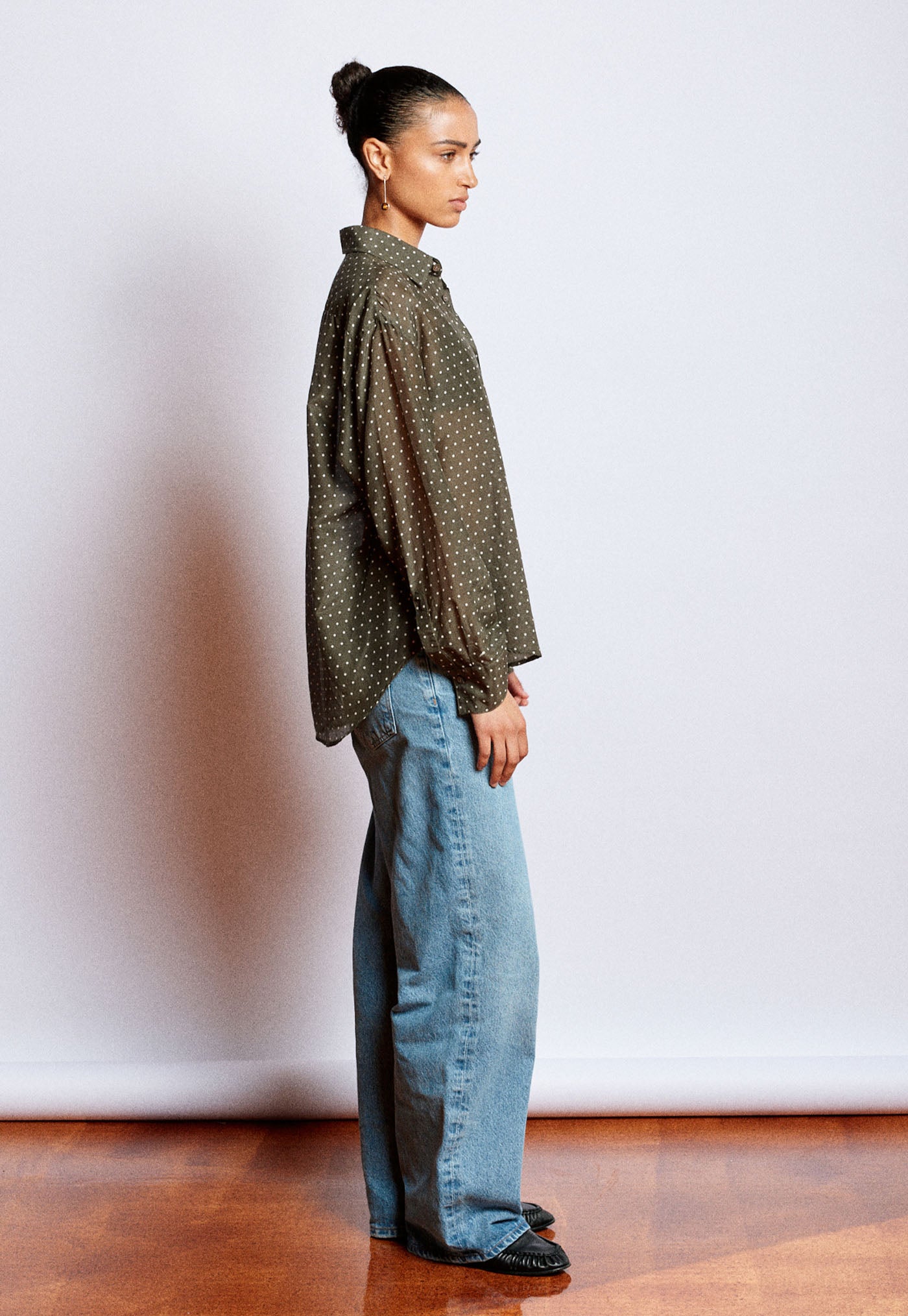 Jimmy Shirt - Olive Polka Dot