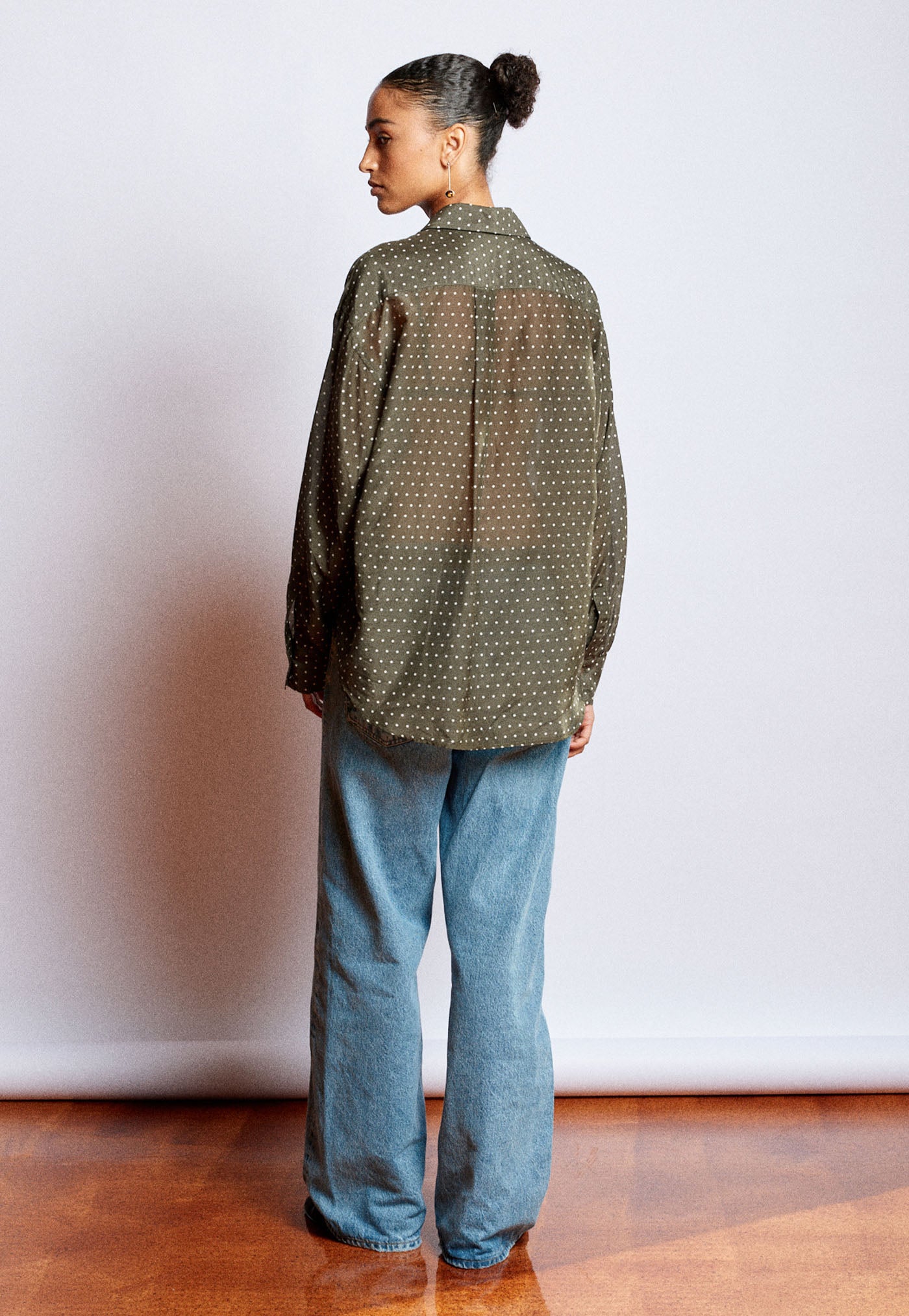 Jimmy Shirt - Olive Polka Dot
