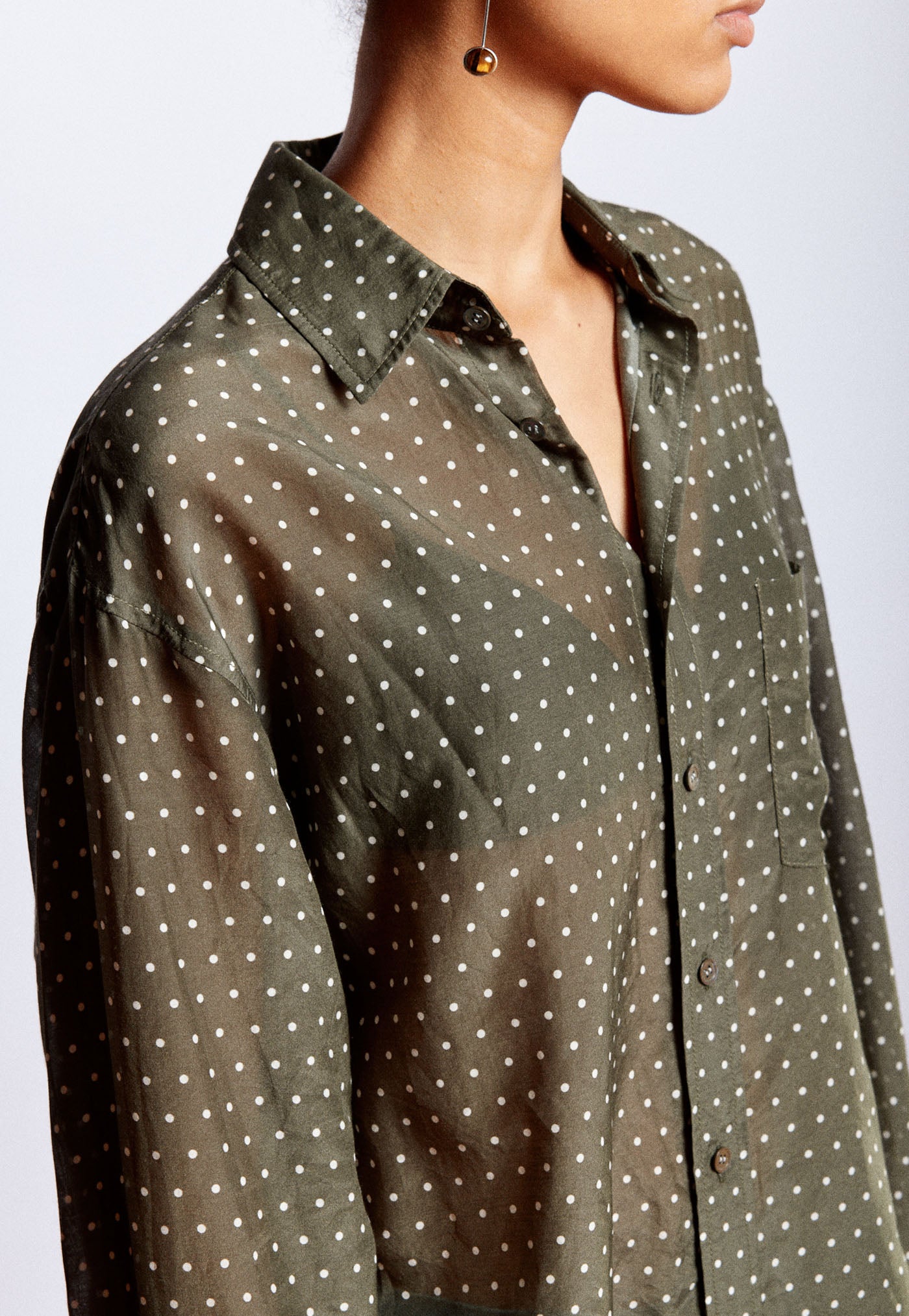 Jimmy Shirt - Olive Polka Dot