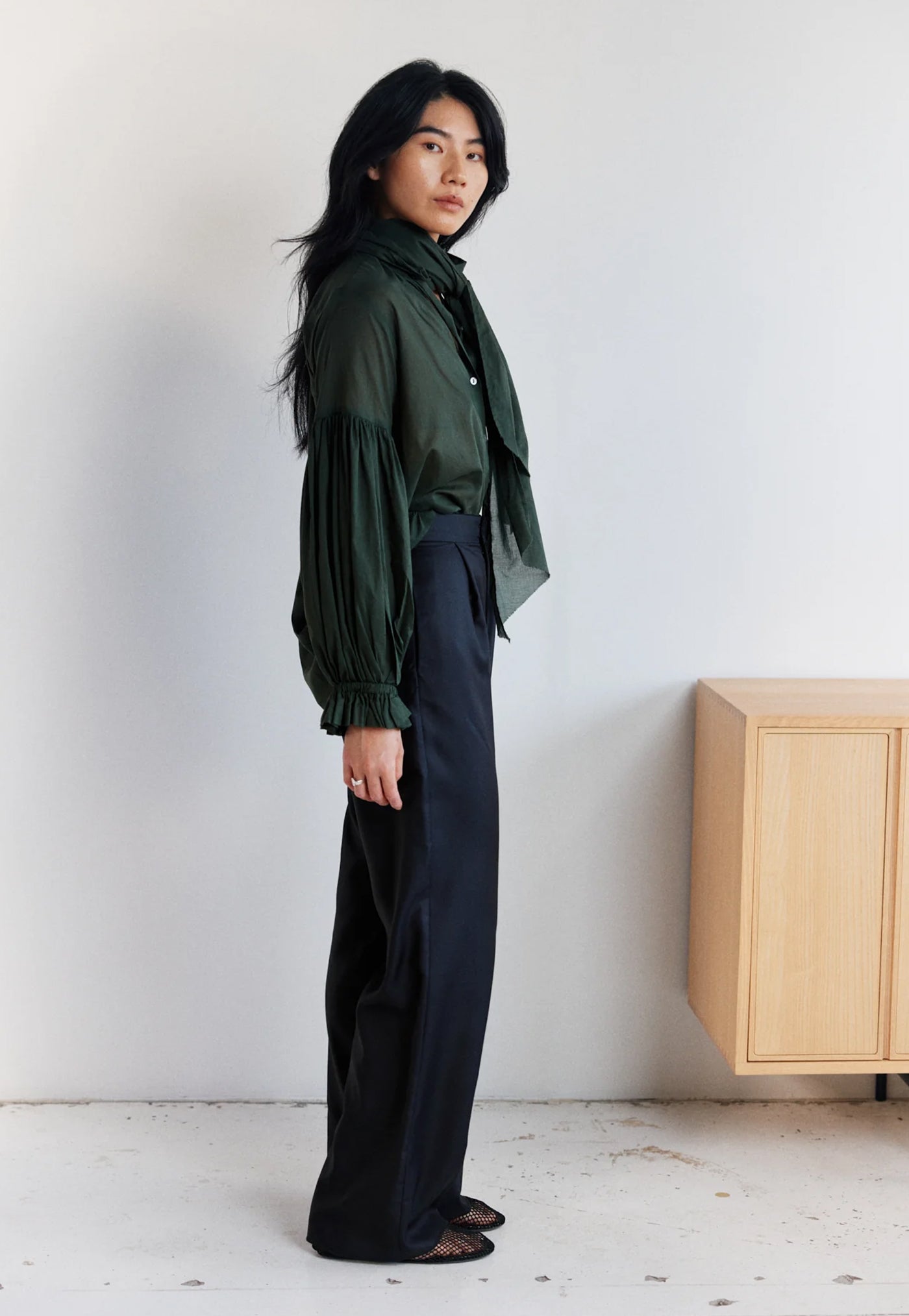 Bow Blouse - Jungle Cotton Voile