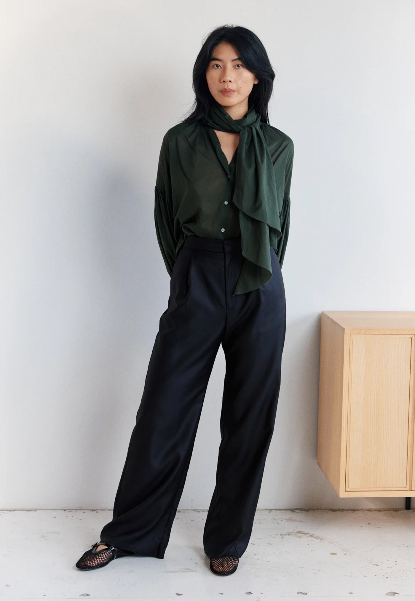 Bow Blouse - Jungle Cotton Voile