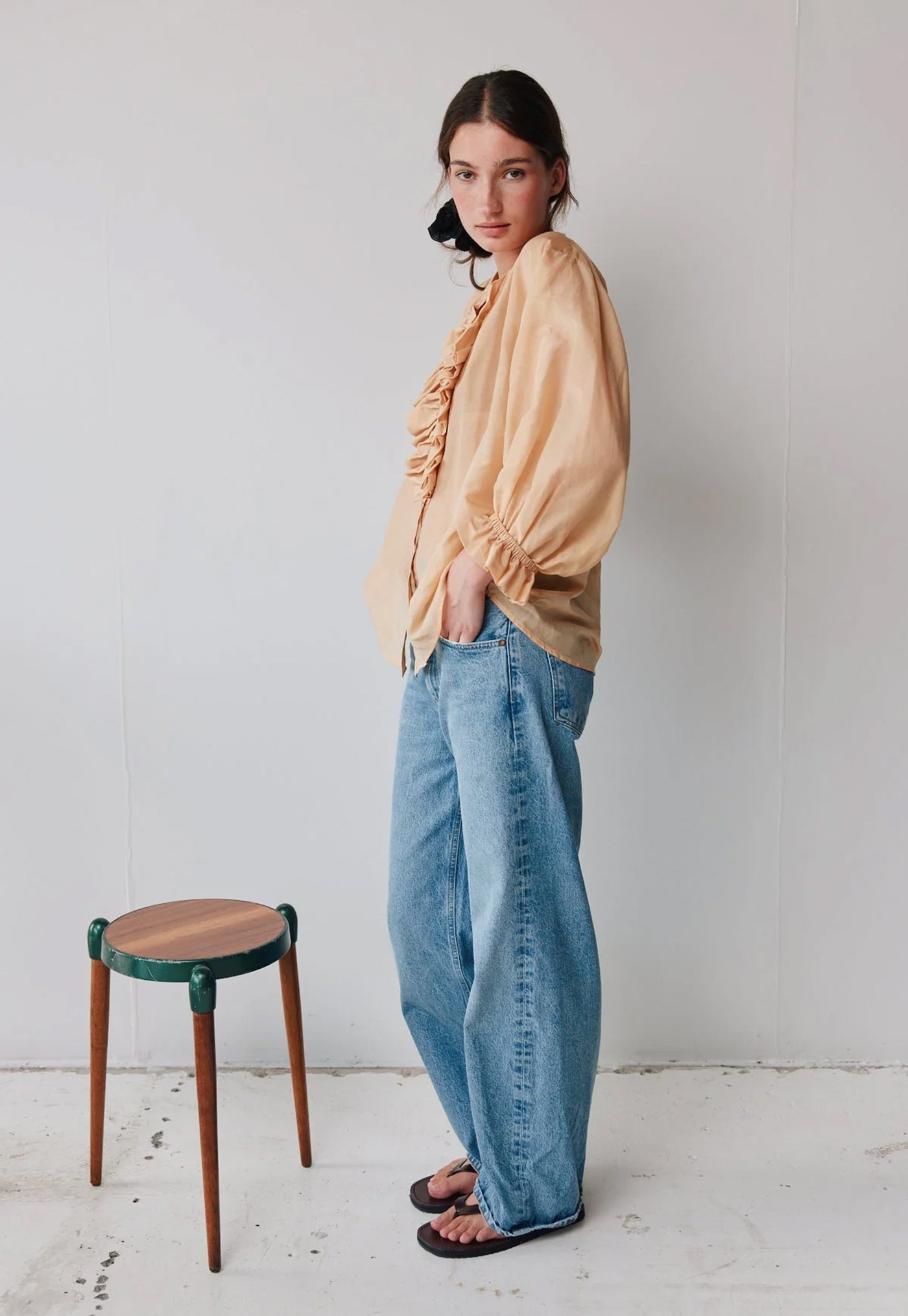 Jane Blouse - Camel Liberty Silk Cotton