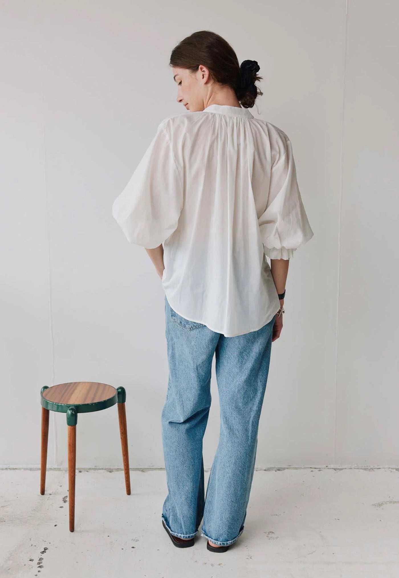 Jane Blouse - Cream Cotton Voile