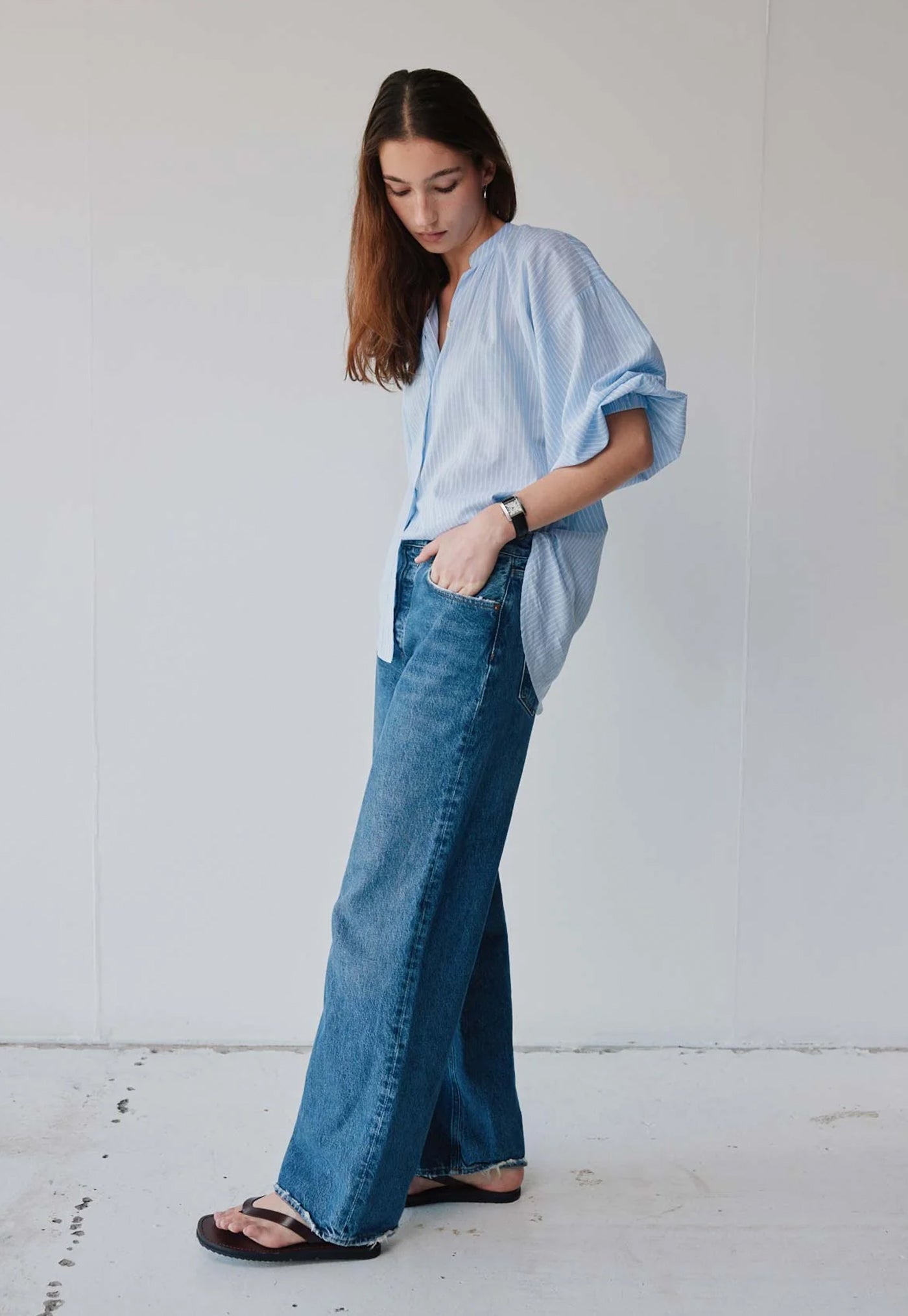 Everyday Blouse - Blue Boheme Stripe