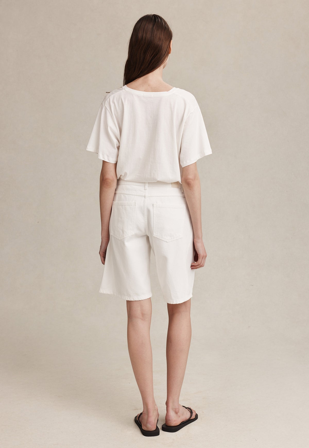 Cross Stitch Jean Short - Blanc