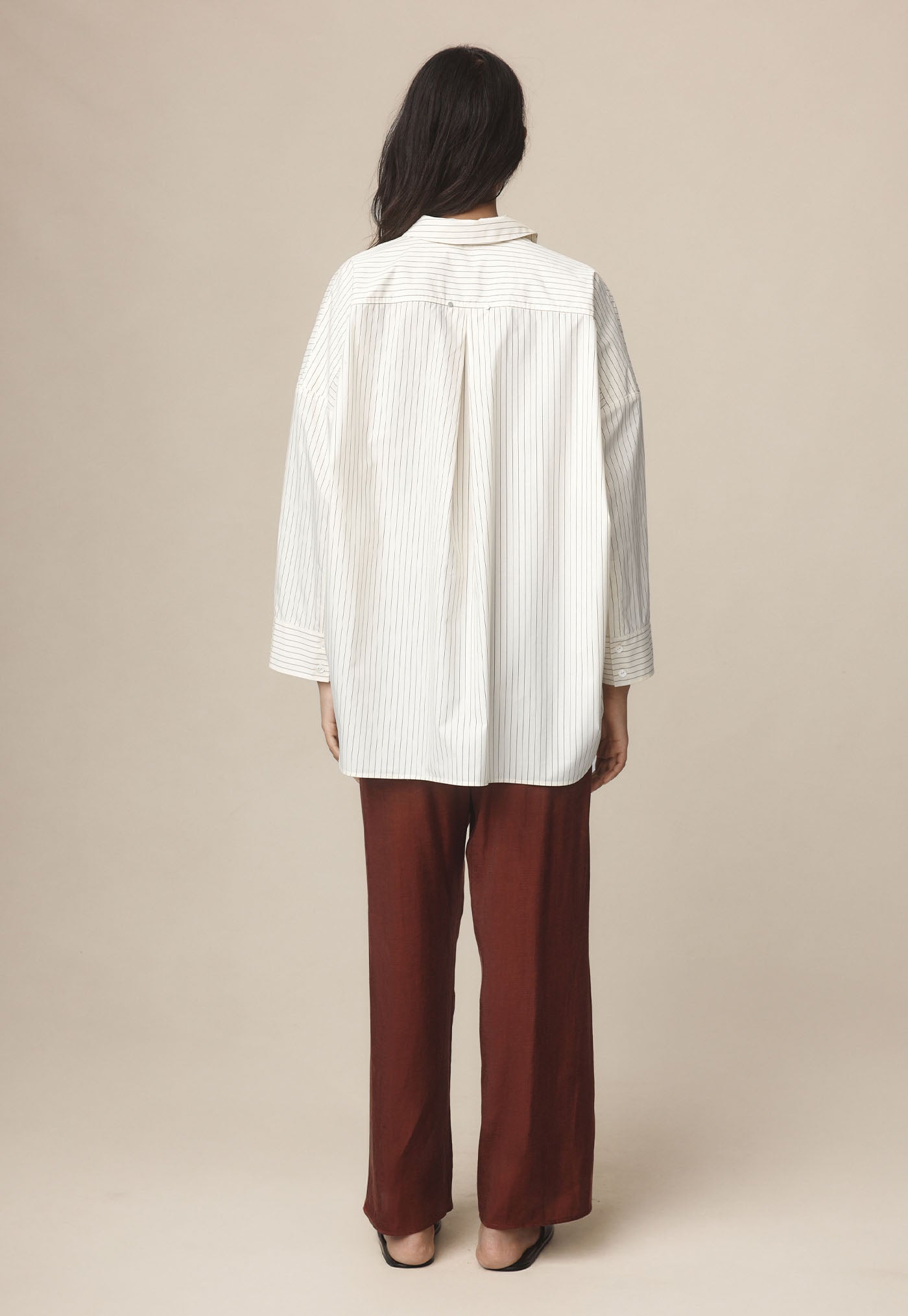 Edie Shirt - Ivory/Black Stripe