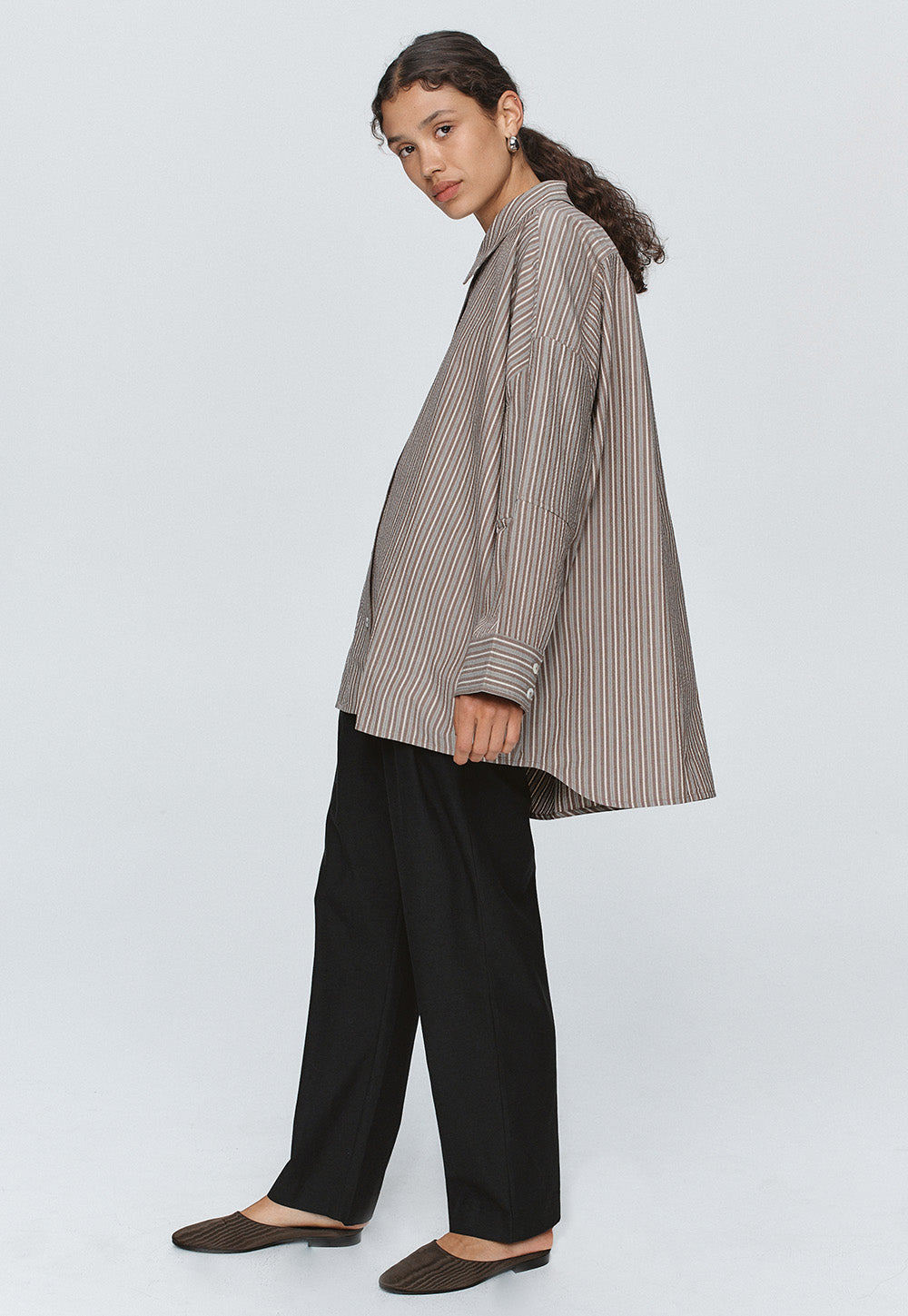 Edie Shirt - Chocolate Stripe