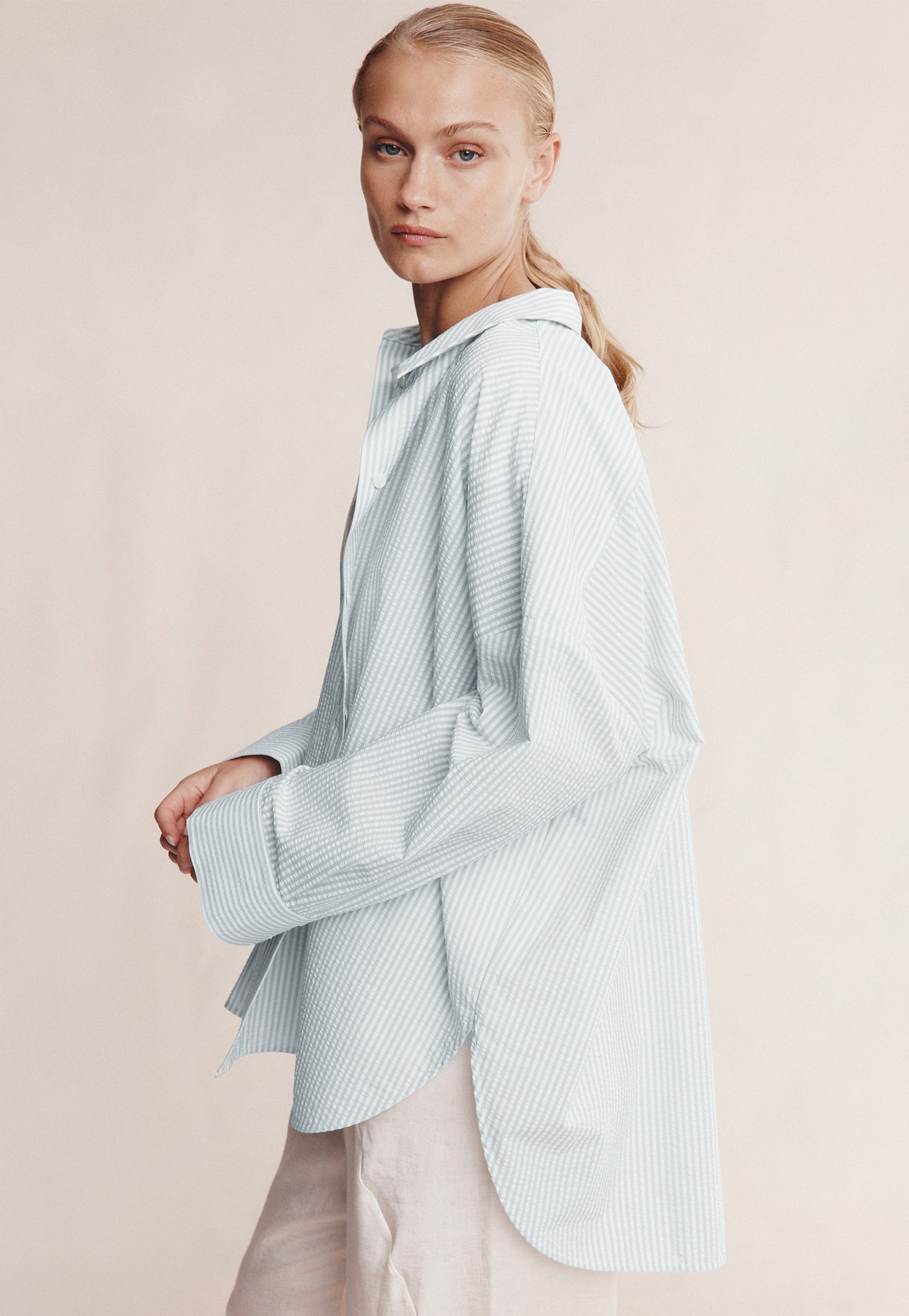 Mella Shirt - Mist Stripe