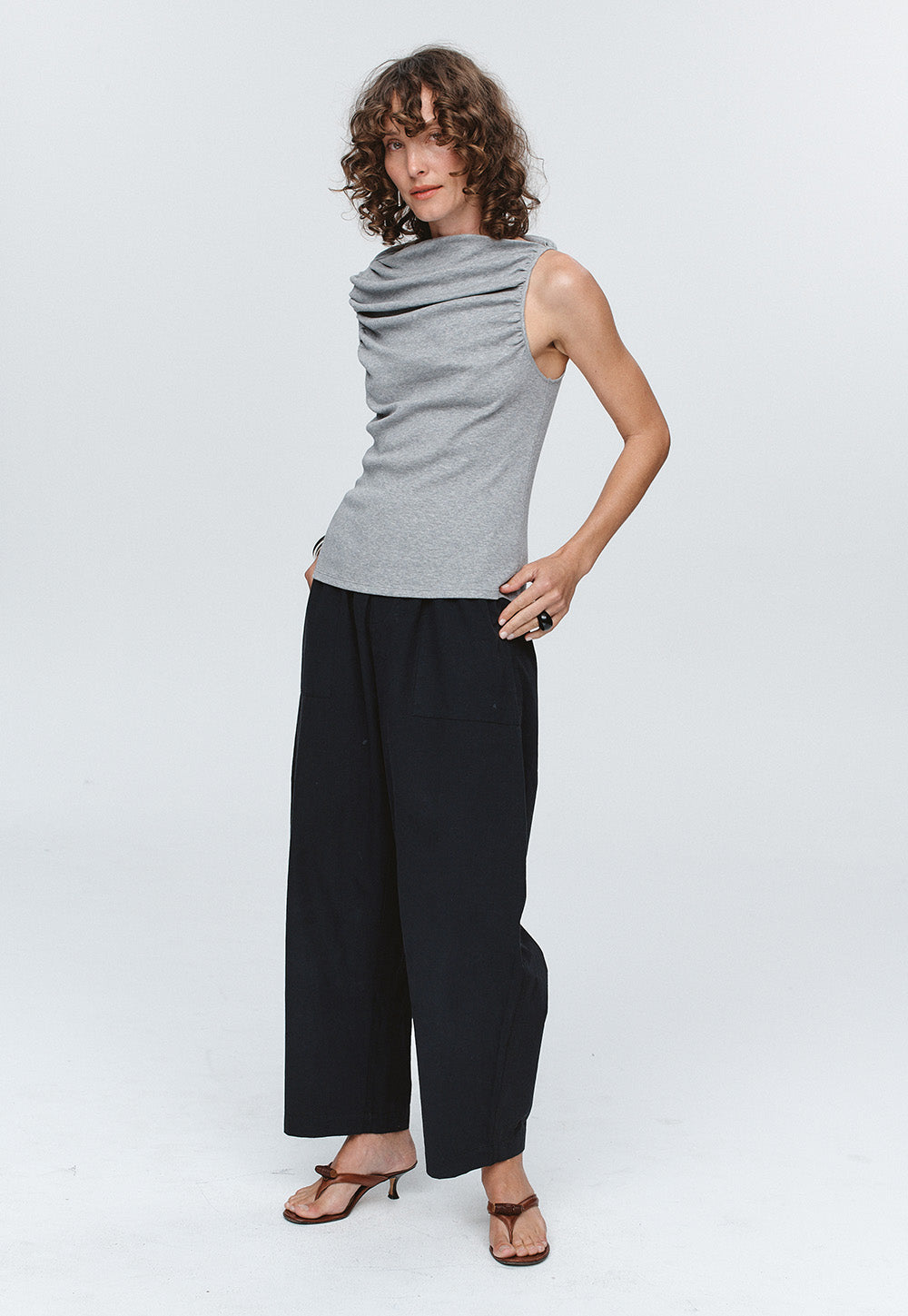 Risa Singlet - Grey Marle