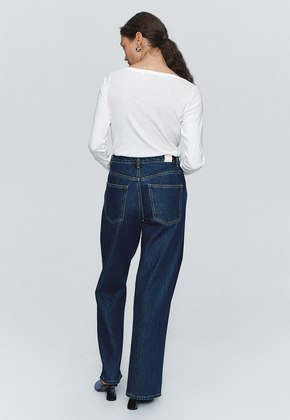Wide Leg Jean - Washed Indigo