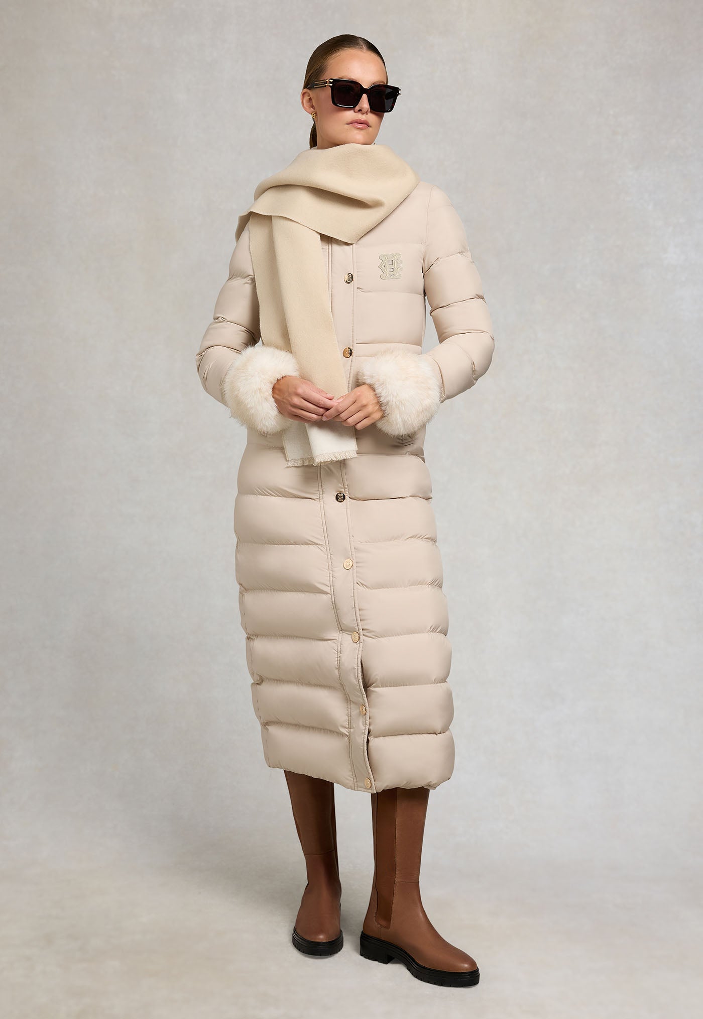 Milton Longline Coat - Putty