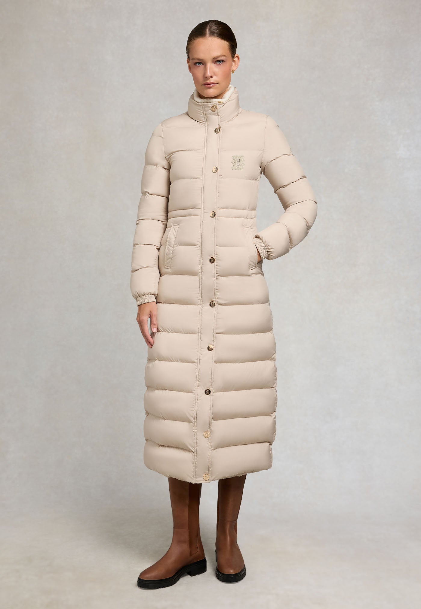 Milton Longline Coat - Putty