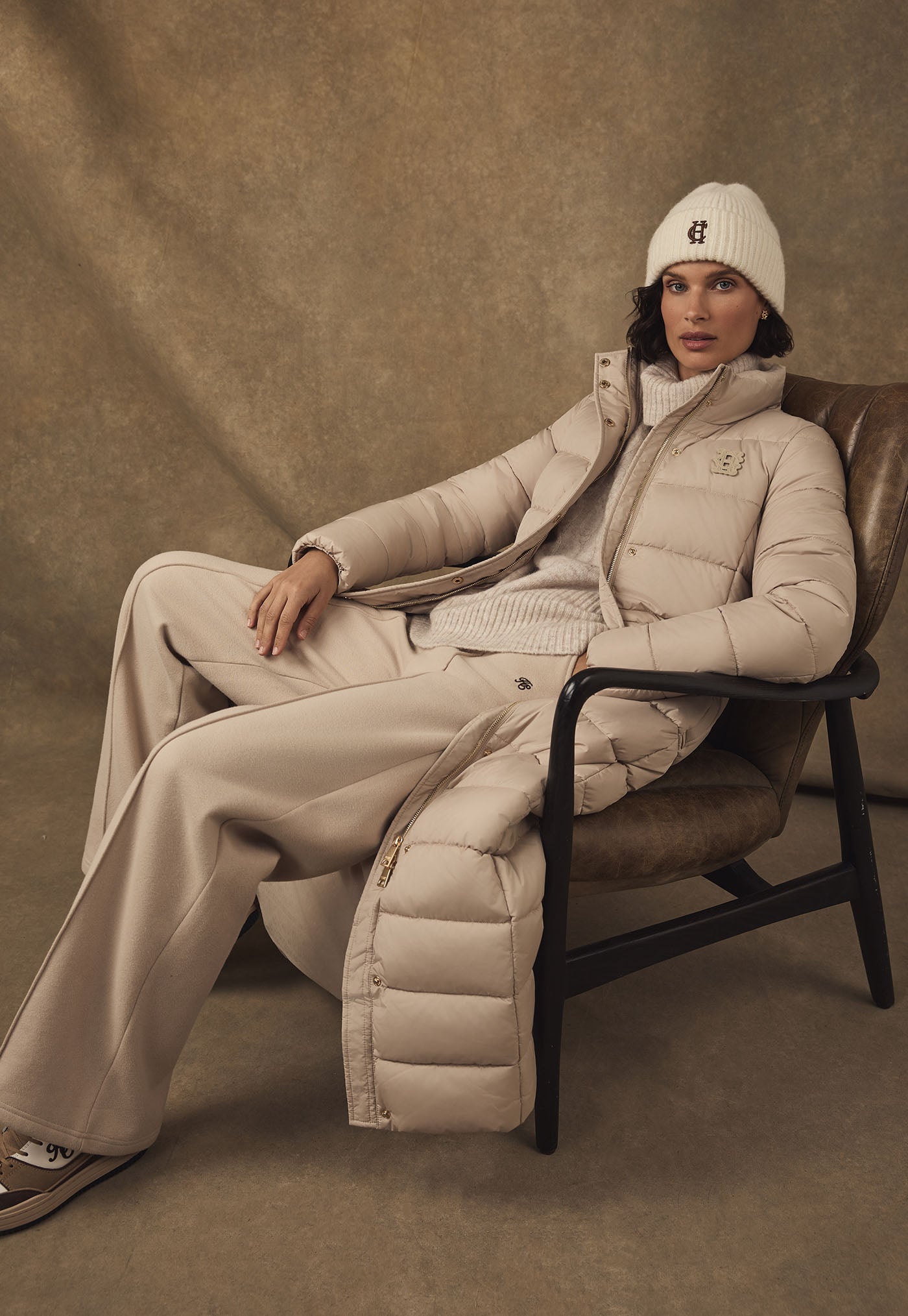 Milton Longline Coat - Putty