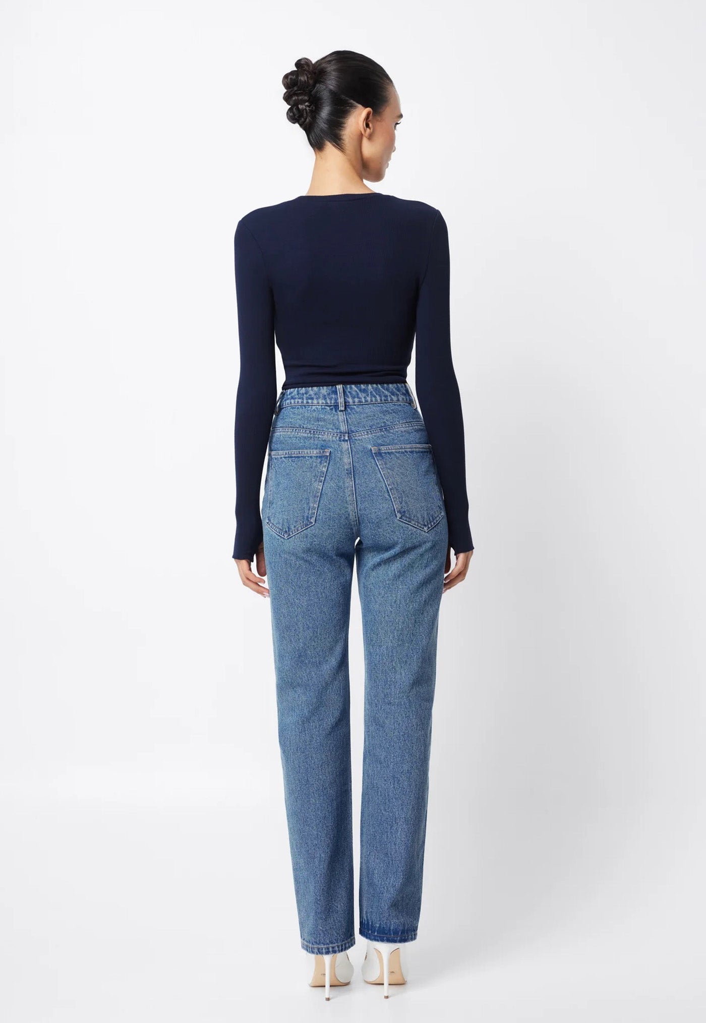 The Brooklyn Top - Navy sold by Angel Divine