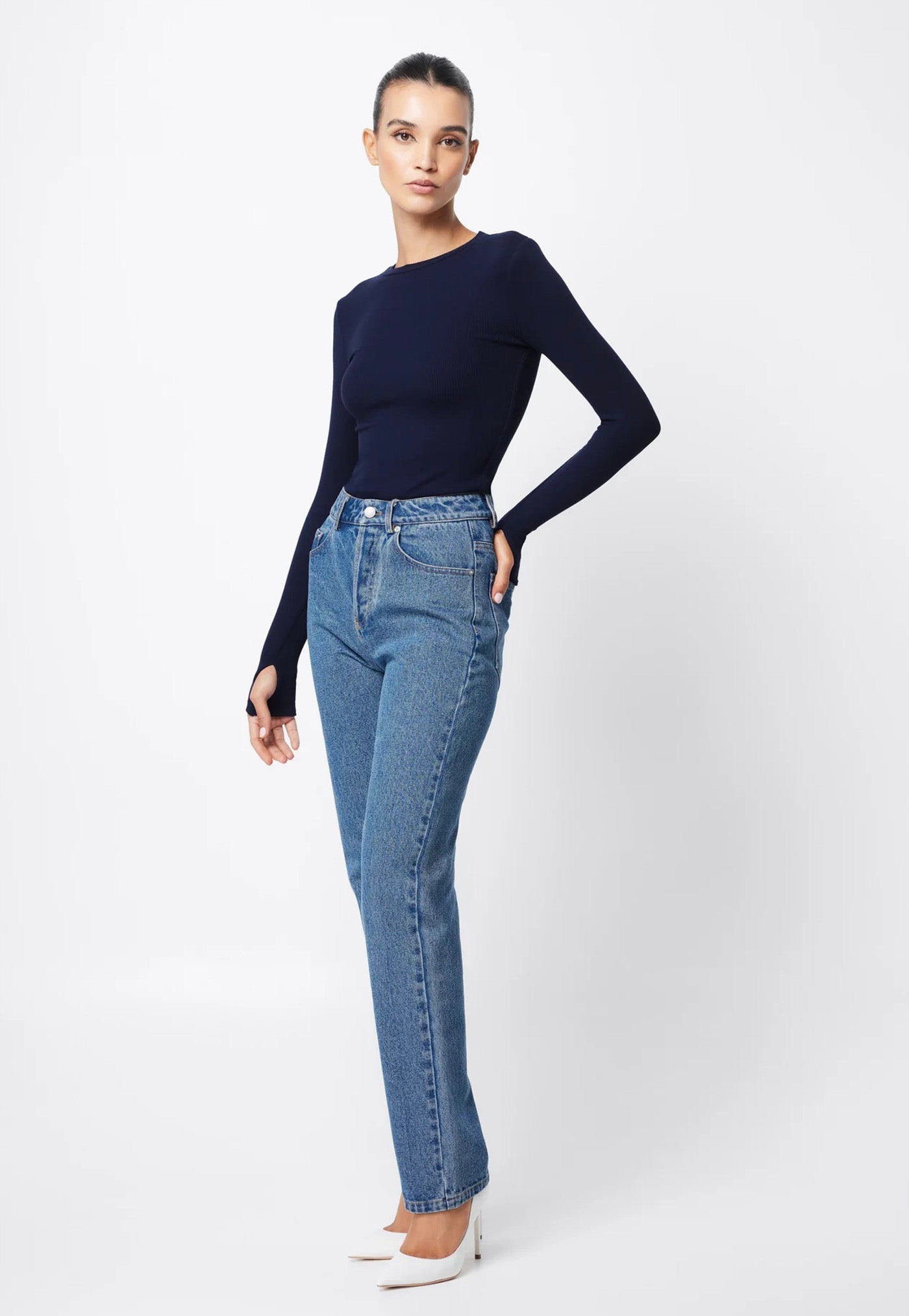 The Brooklyn Top - Navy sold by Angel Divine