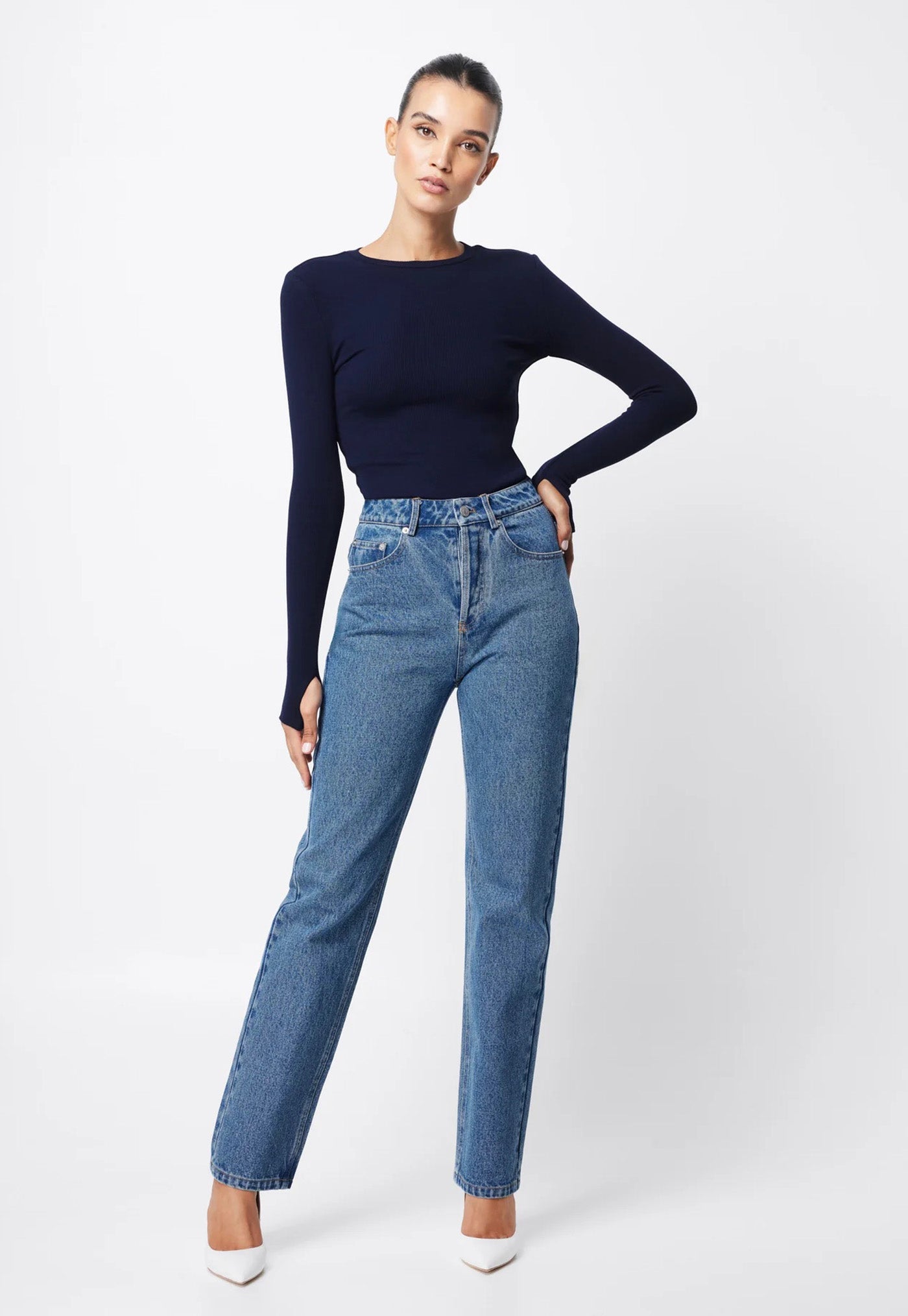 The Brooklyn Top - Navy sold by Angel Divine