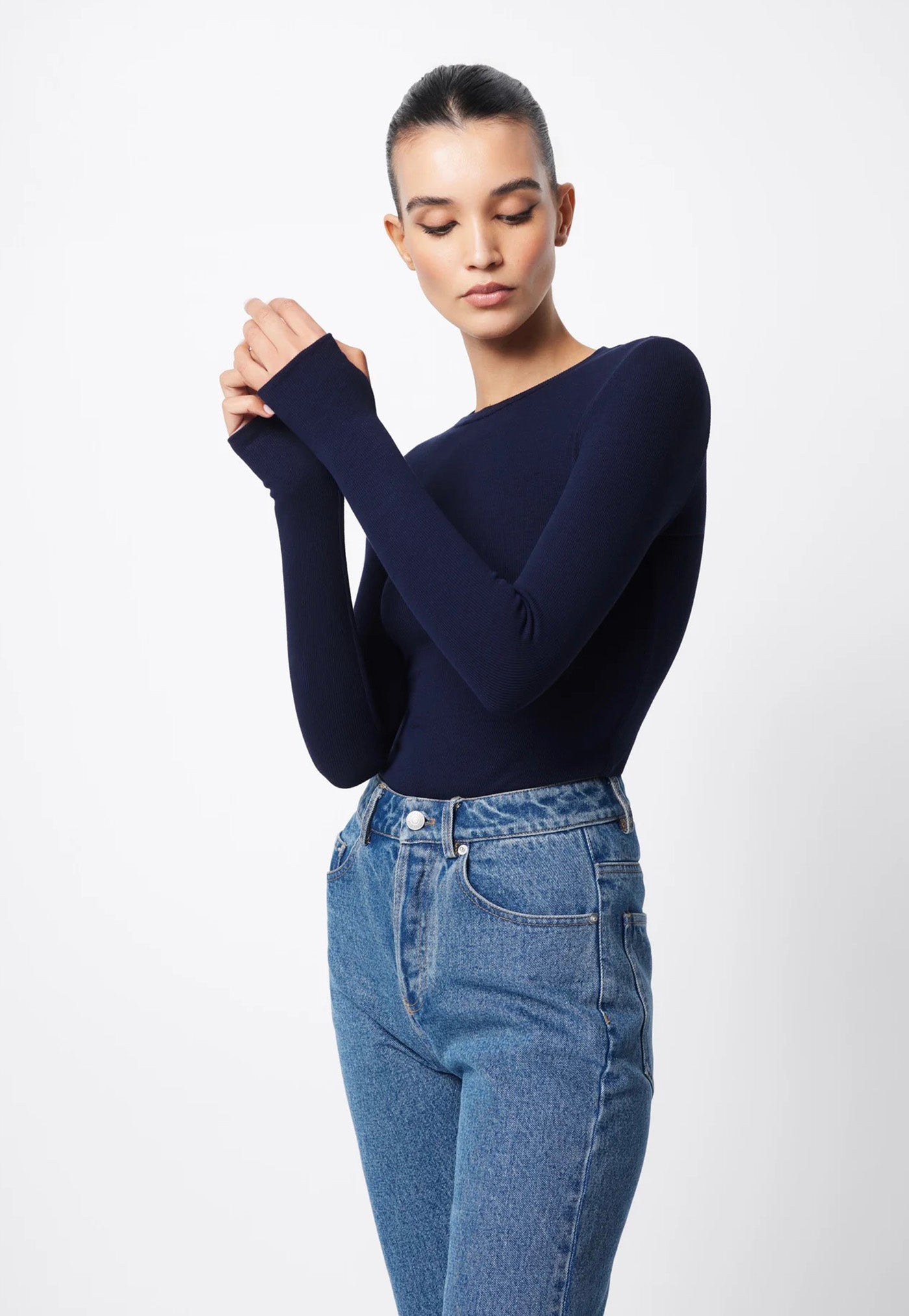 The Brooklyn Top - Navy sold by Angel Divine