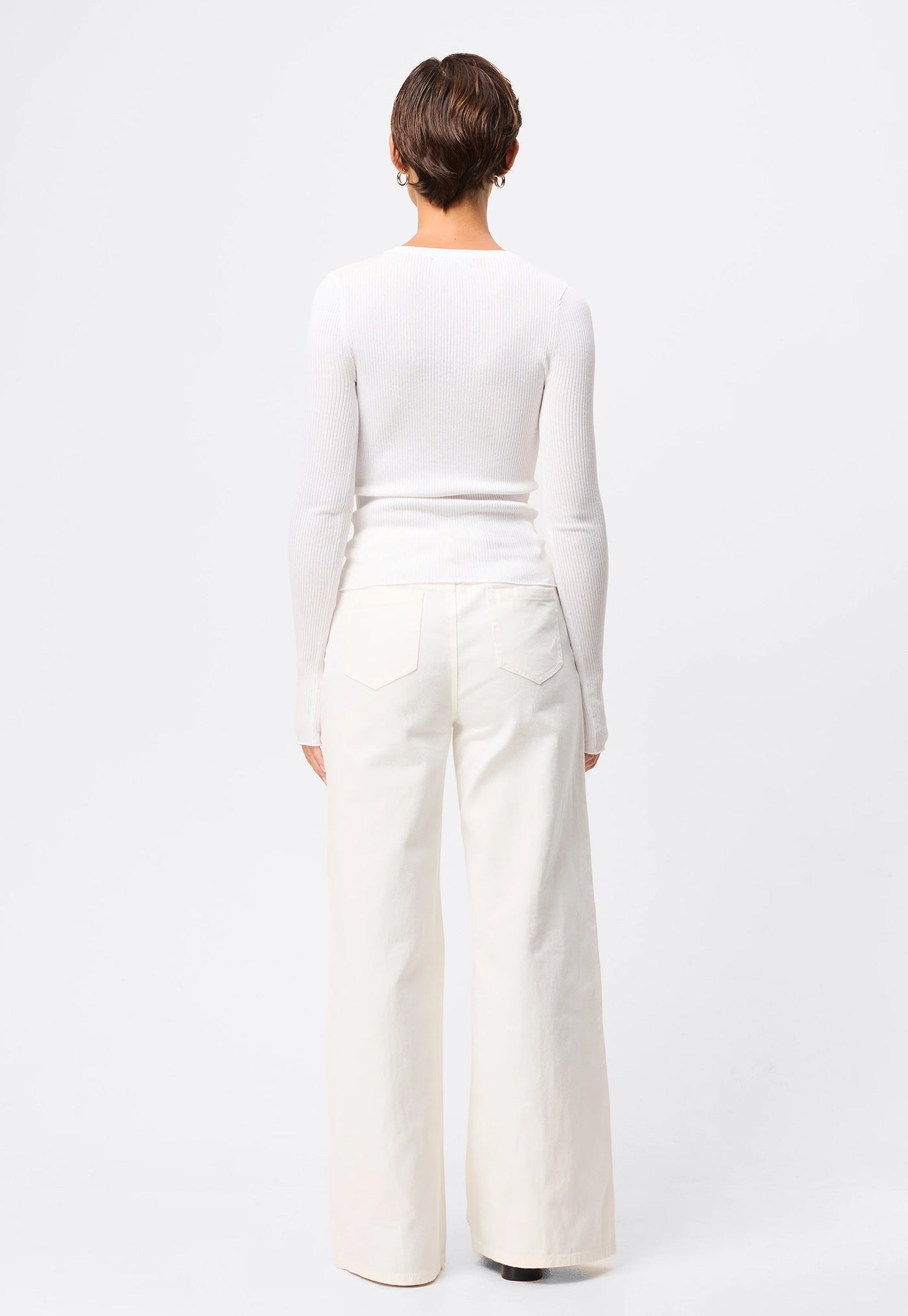 Fine Line Knit - White