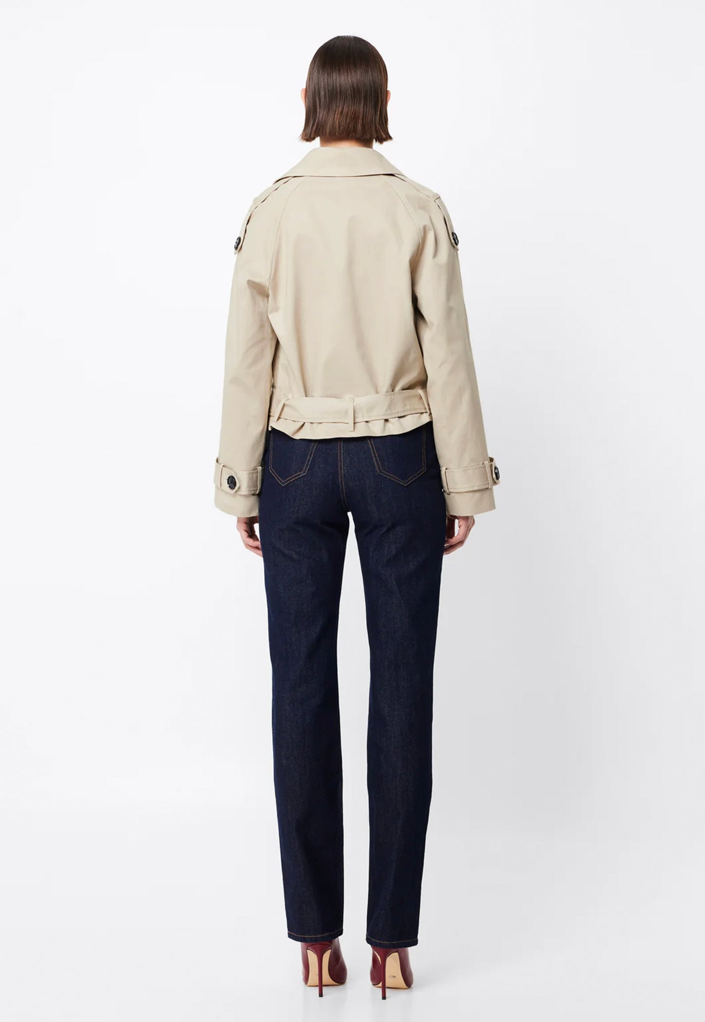 Franklin Cropped Trench - Natural