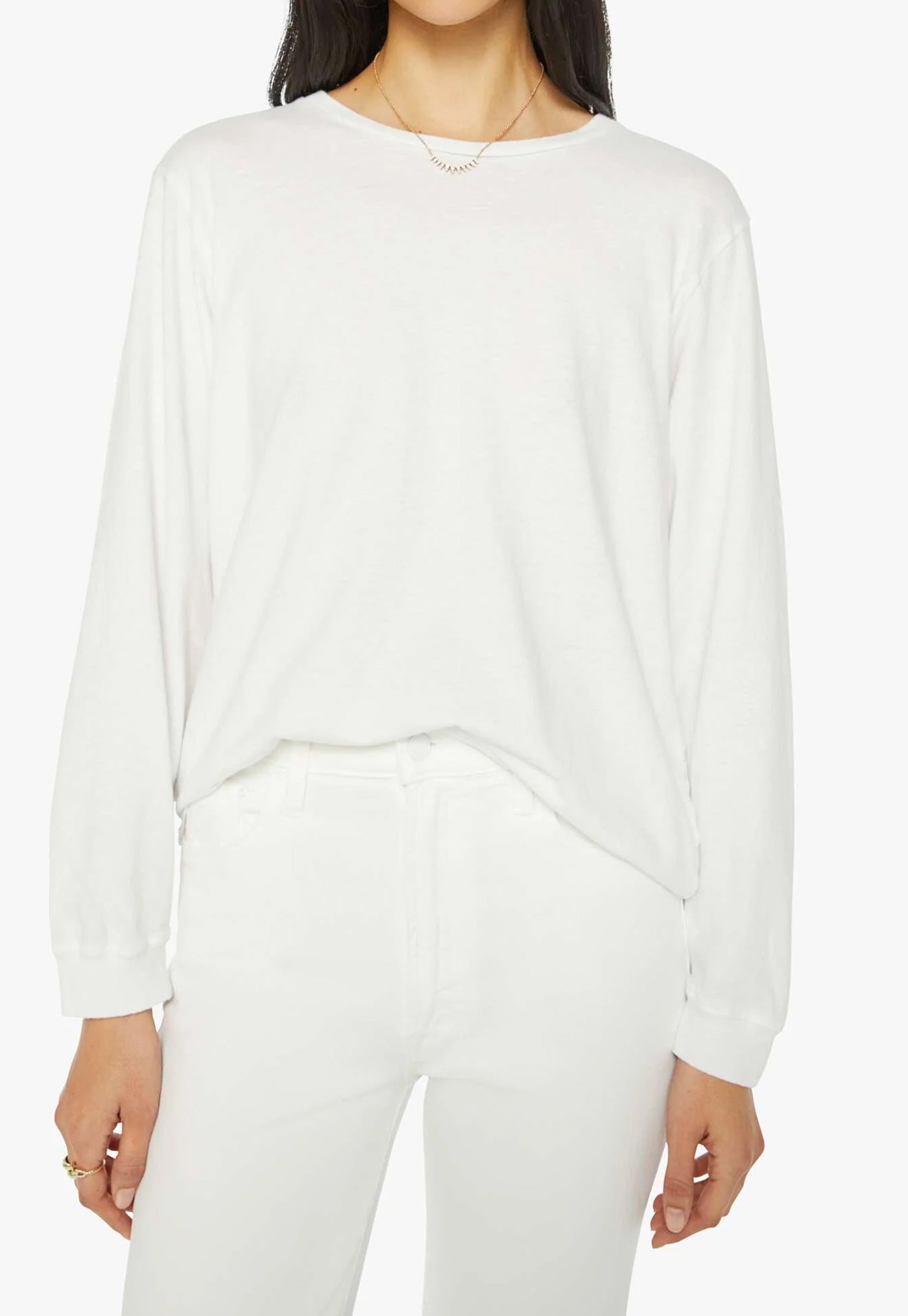 The Long Sleeve Rowdy - Bright White