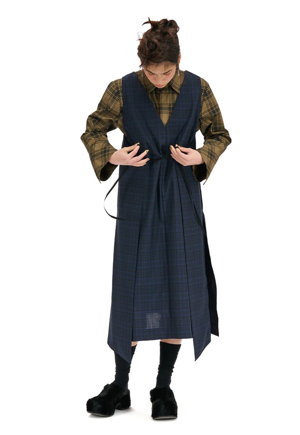 Detached Pinafore - Navy