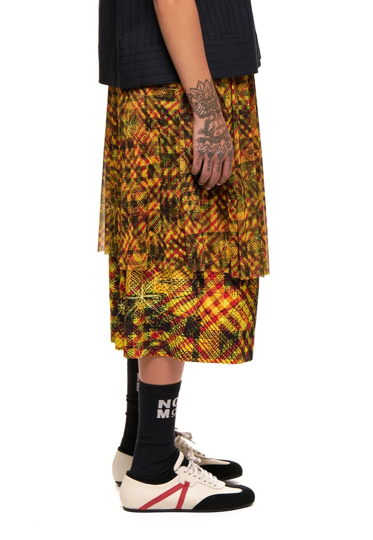 Doubles Skirt - Gold Star Print