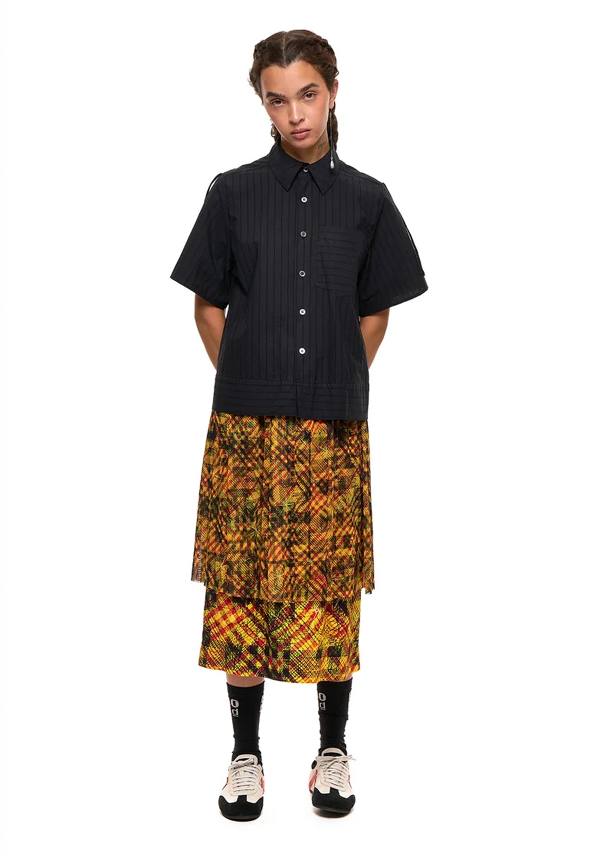 Doubles Skirt - Gold Star Print