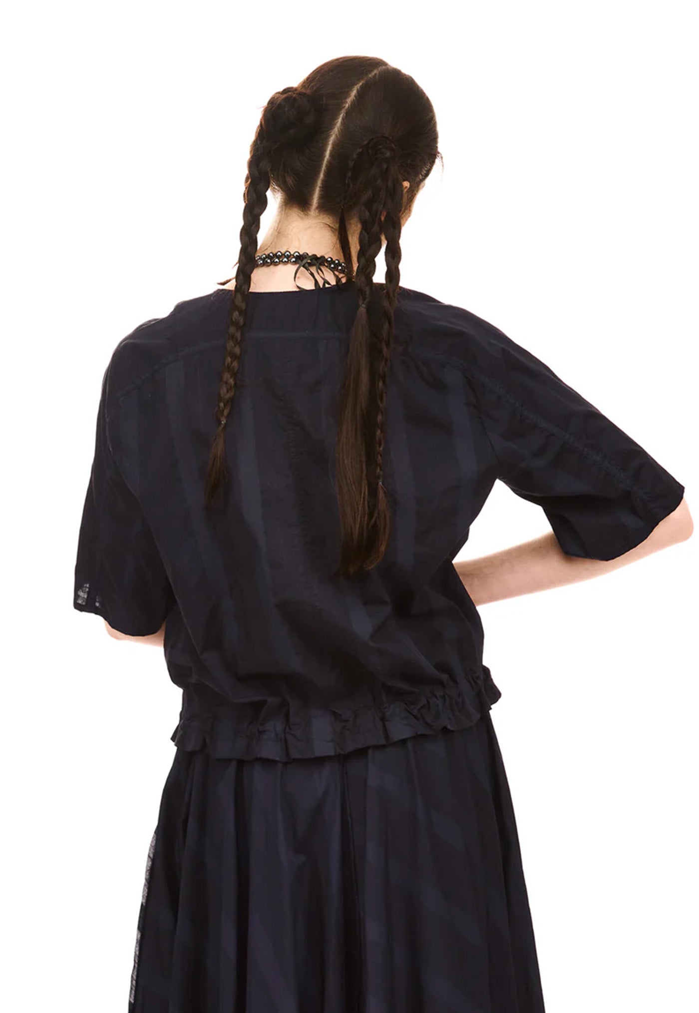 Grid Blouson - Midnight