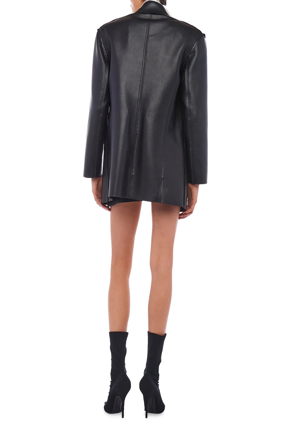 Oversized Single Breasted Jacket - Black