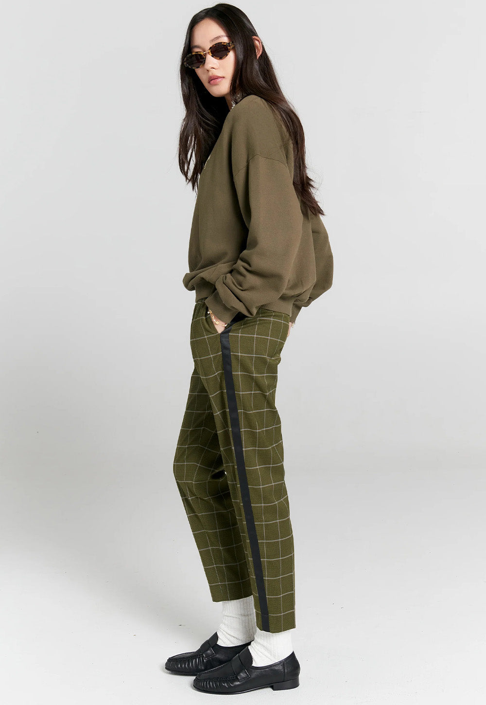 Runaway Girl Organic Cotton Crewneck Sweatshirt - Hunter Green