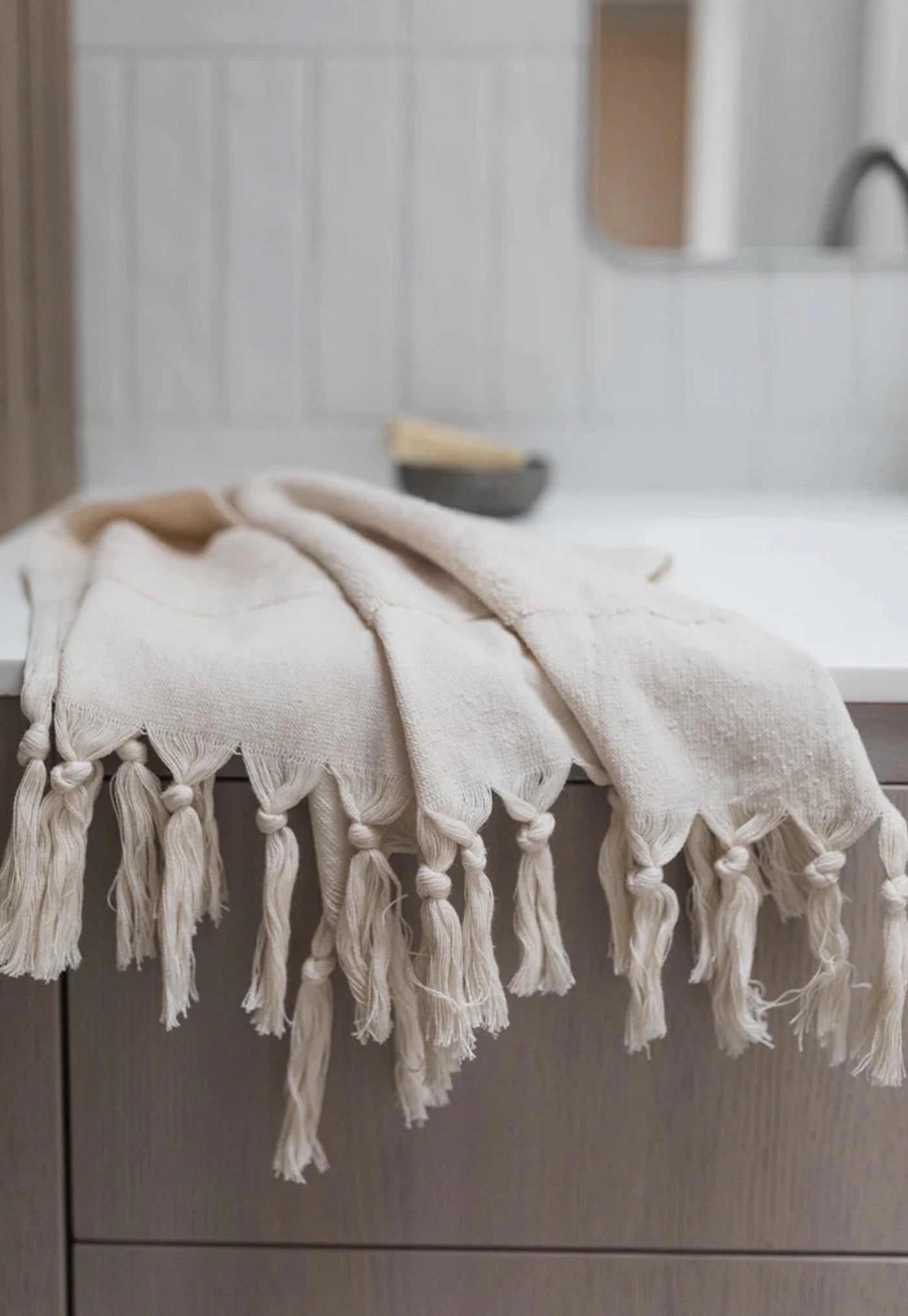 Aspen Organic Hand Towel - Ecru sold by Angel Divine