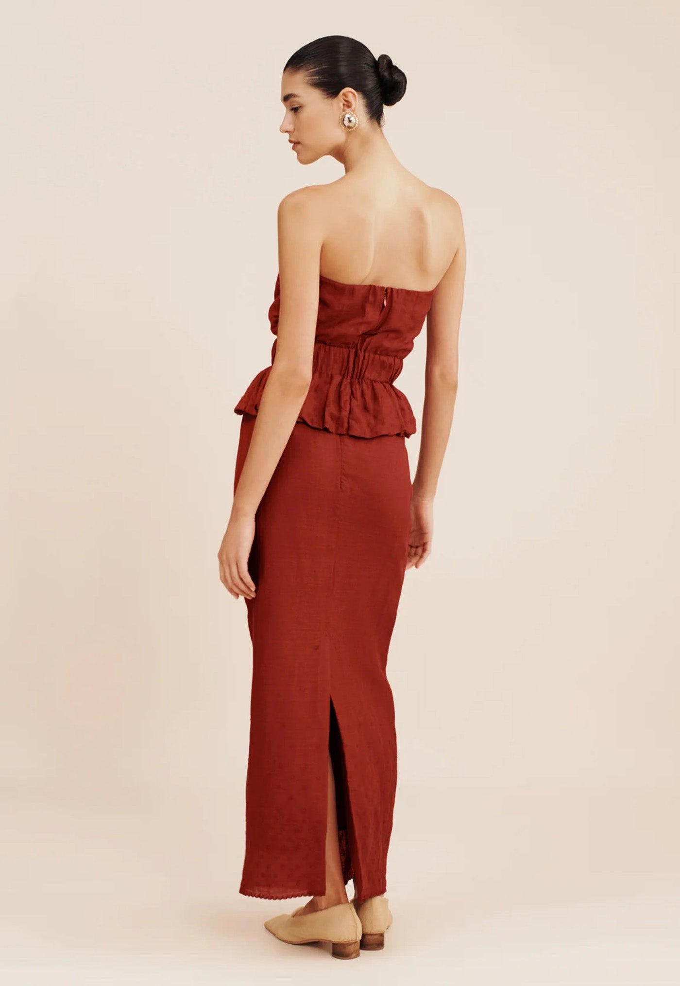 Aurelia Skirt - Merlot sold by Angel Divine