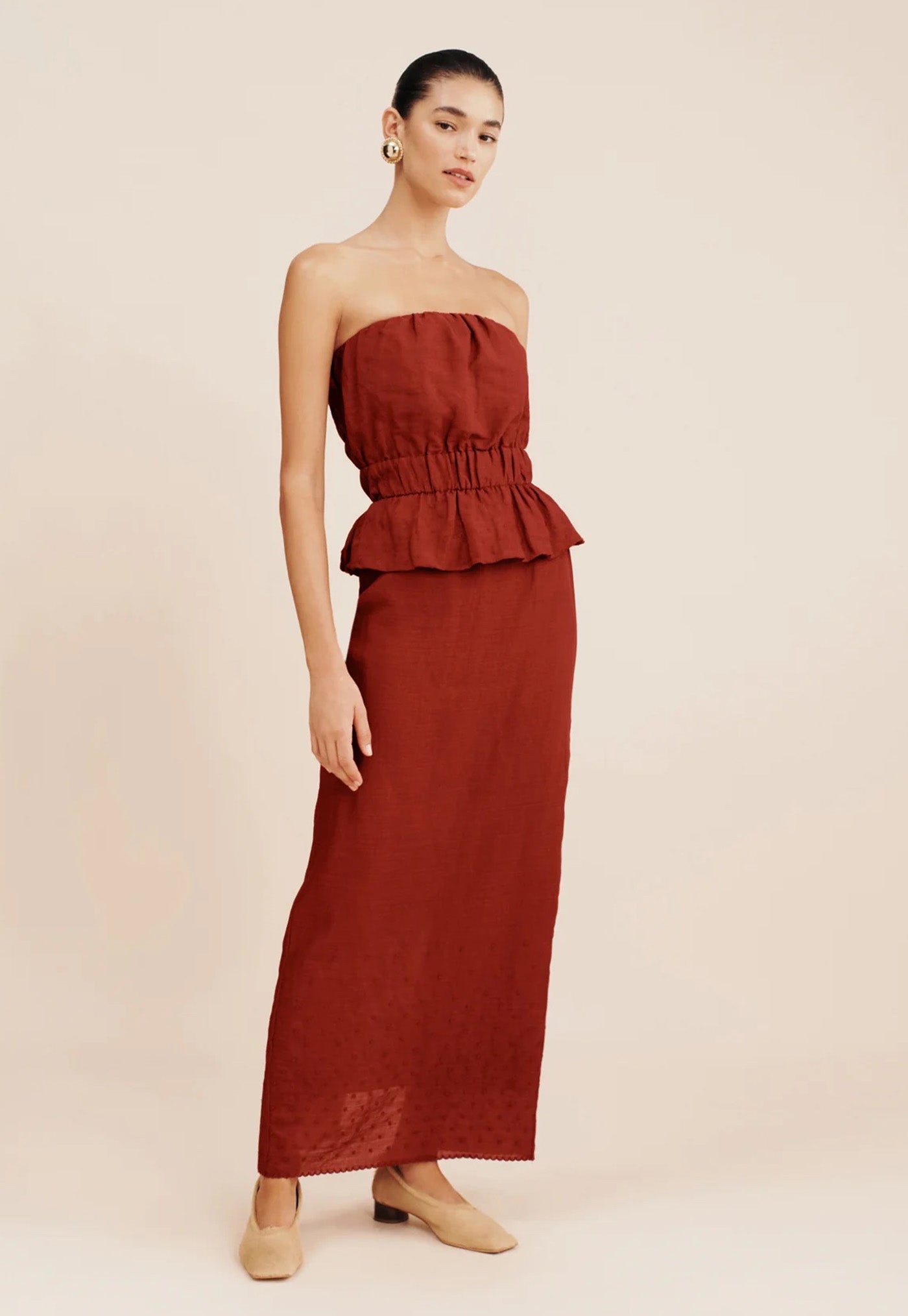 Aurelia Skirt - Merlot sold by Angel Divine