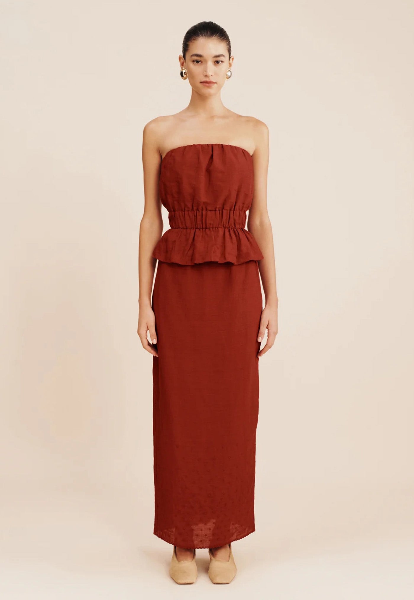 Aurelia Skirt - Merlot sold by Angel Divine