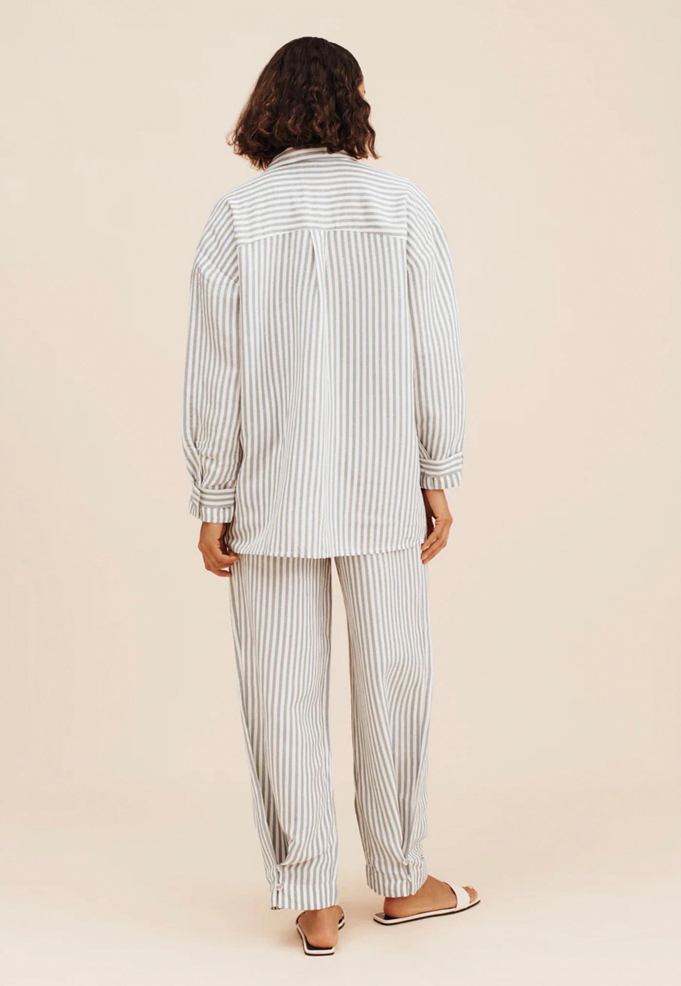 Zadie Shirt - Seagrass Stripe sold by Angel Divine