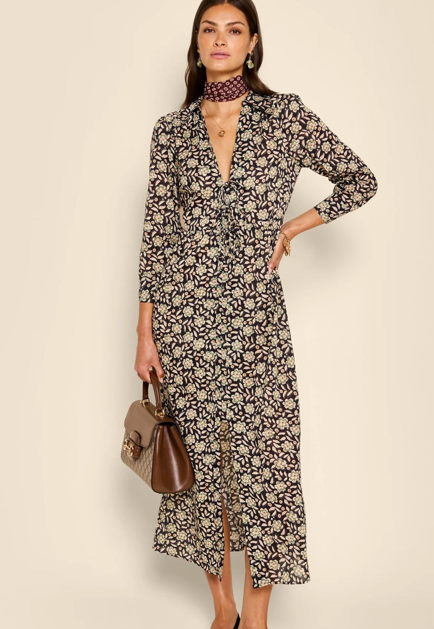 Franchi Dress - Carnation Olive