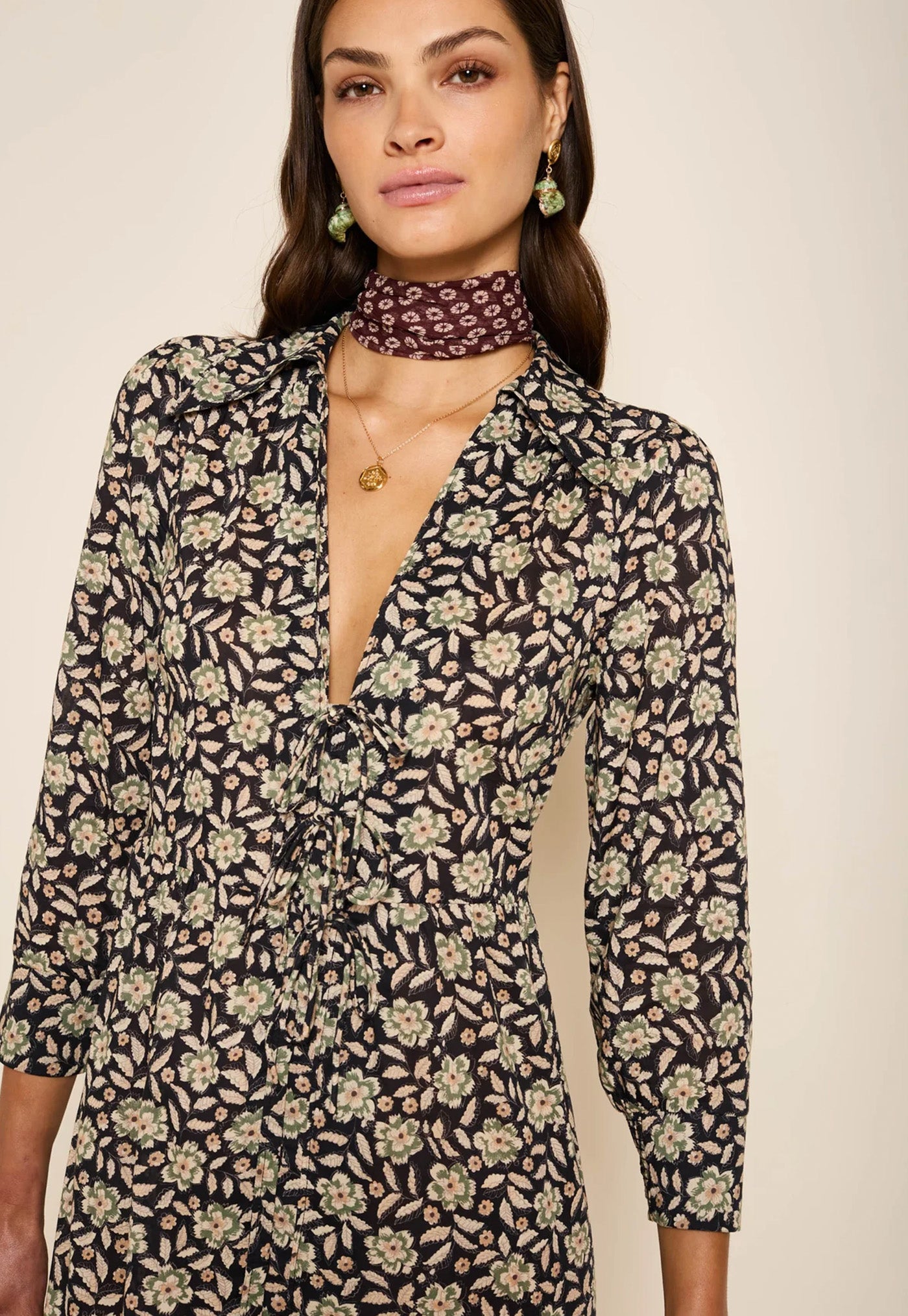 Franchi Dress - Carnation Olive