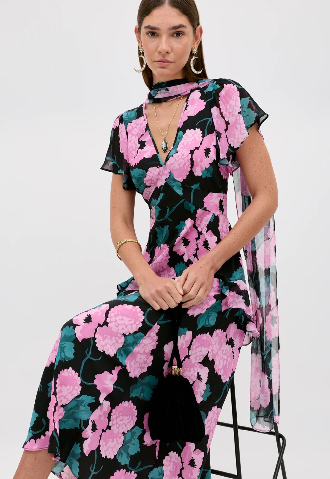 Evie Dress - Hydrangea Floral
