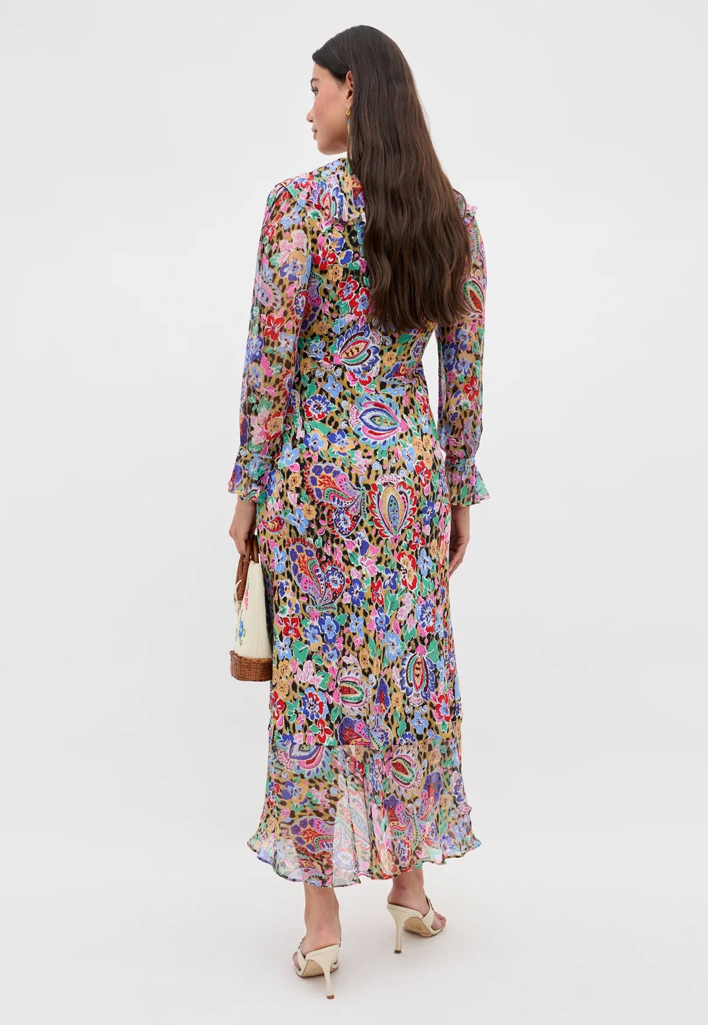 Gracye Dress - Cara Floral Leopard Brown