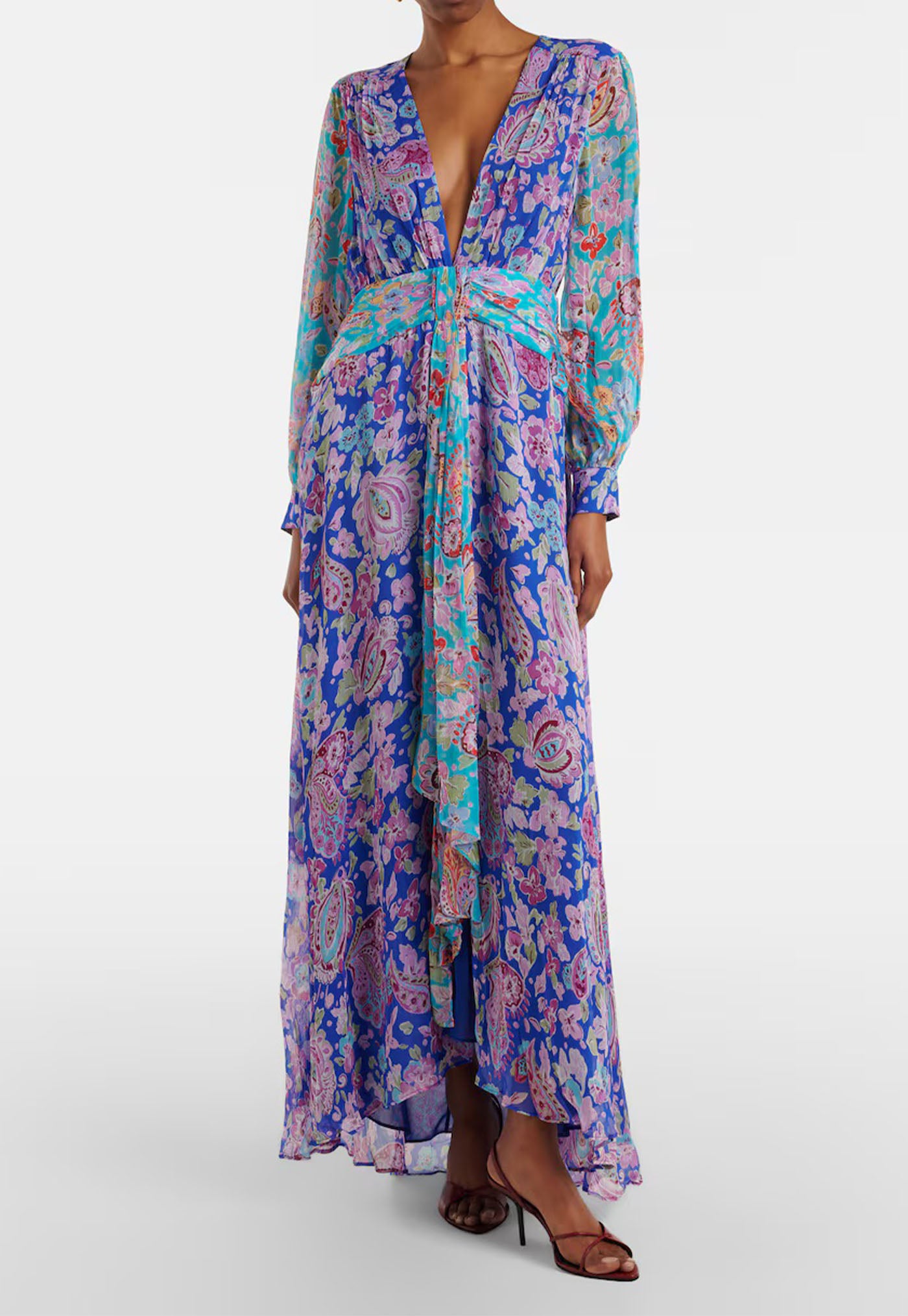 Meera Dress - Cara Floral Mix Blue