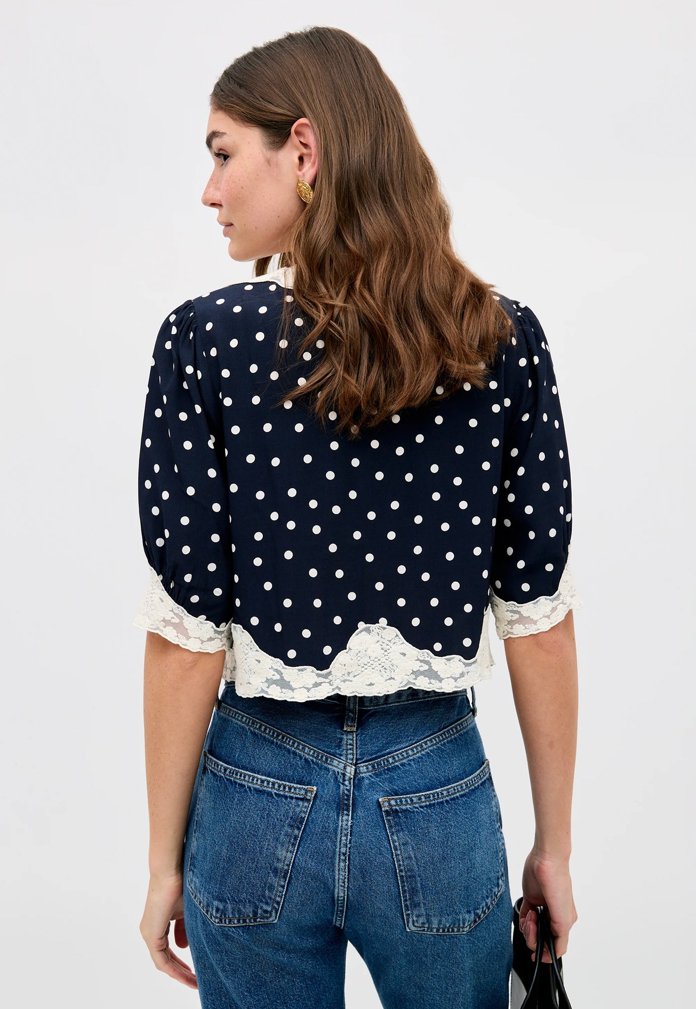 Ursula Undefined Top - Layla Dot Navy