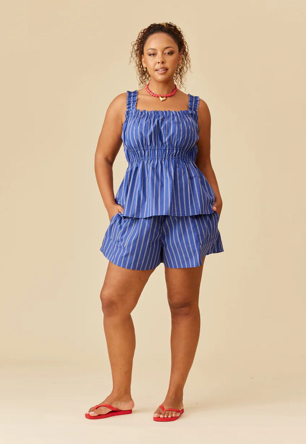 Trulli Top - Midnight Blue Stripe