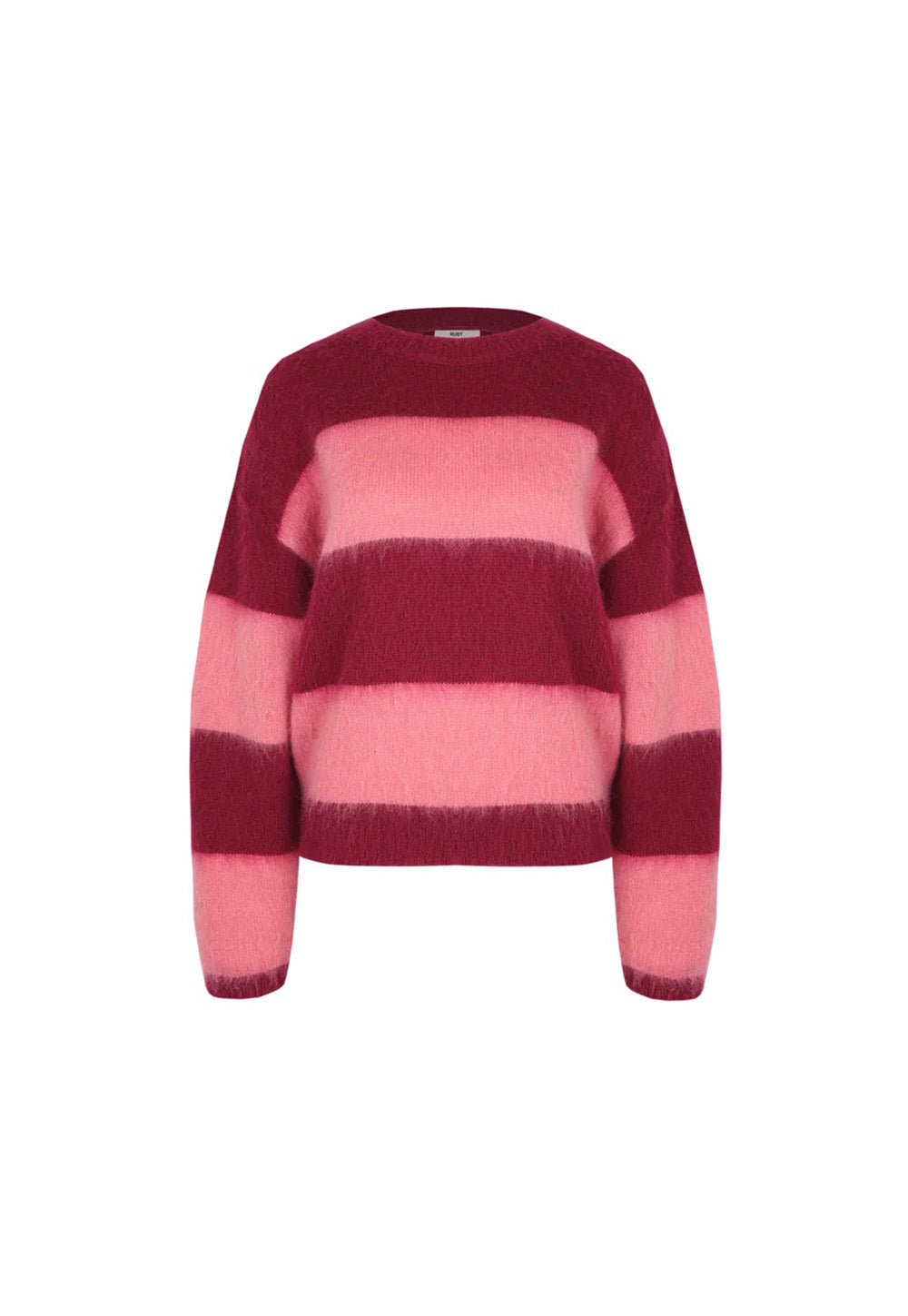 Velma Stripe Jumper - Pink Burgandy