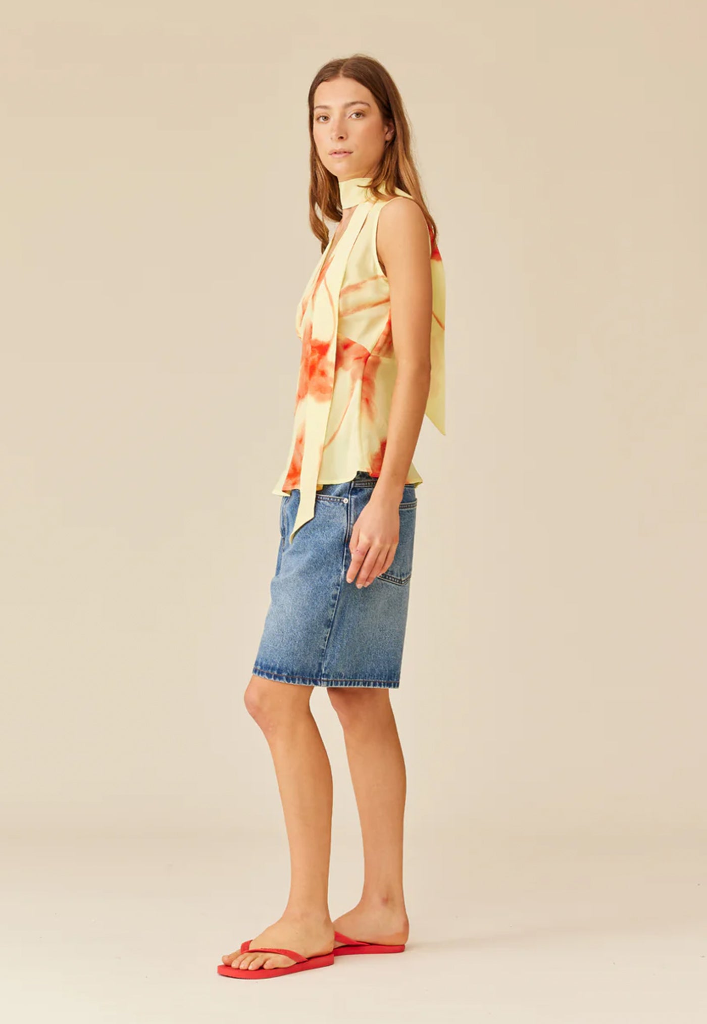 Gloria Sleeveless Top - Sunrise Floral