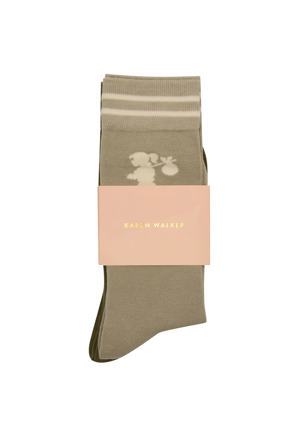 Runaway Girl Socks 2 Pack - Sage/Olive