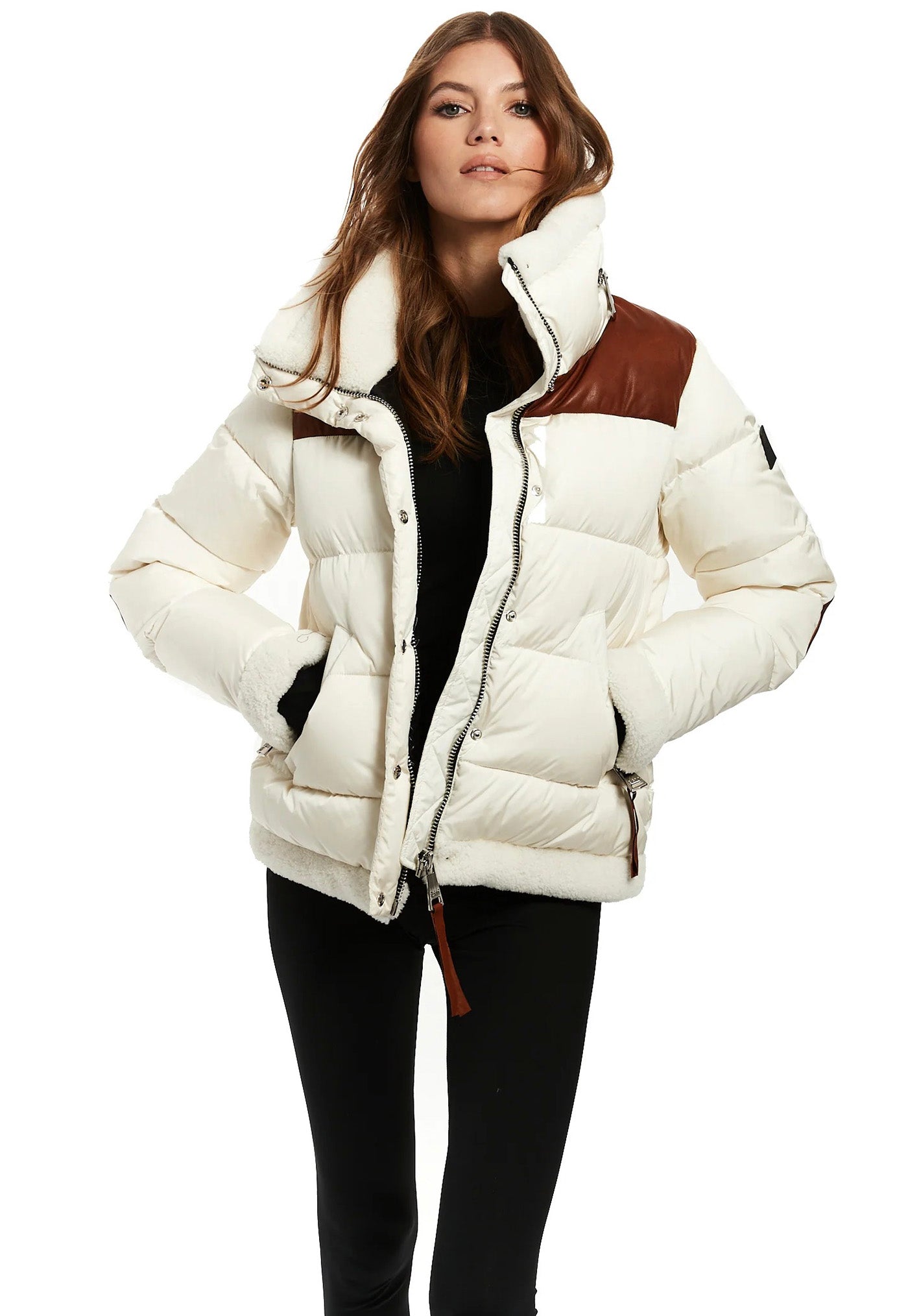 Sari Jacket - Cream/Saddle White sold by Angel Divine